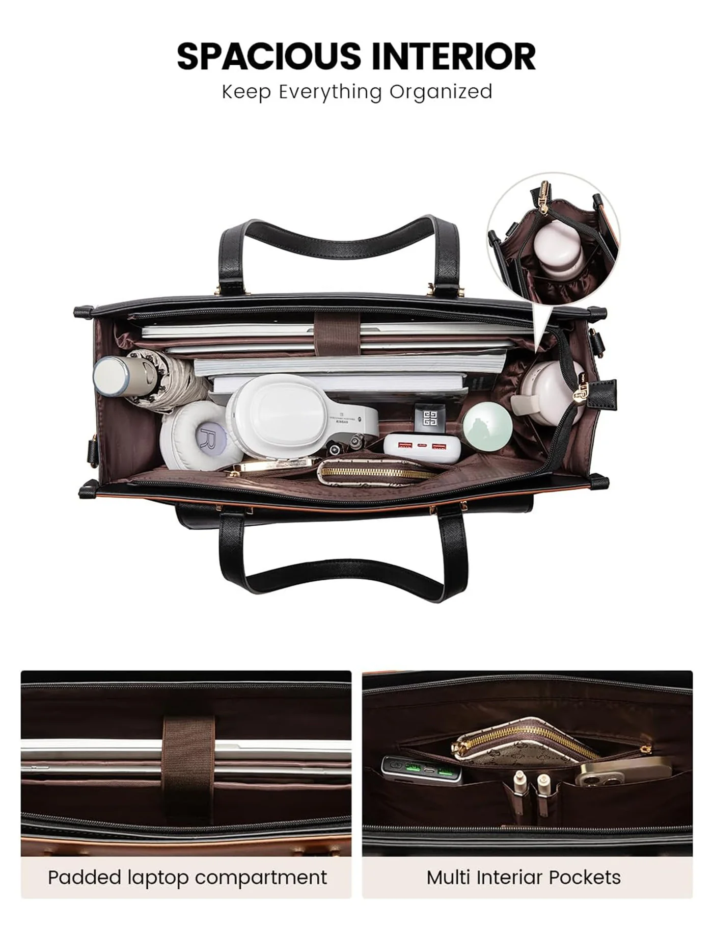 2-in-1 Laptop Tote, 15.6" 17.3" - Image 4
