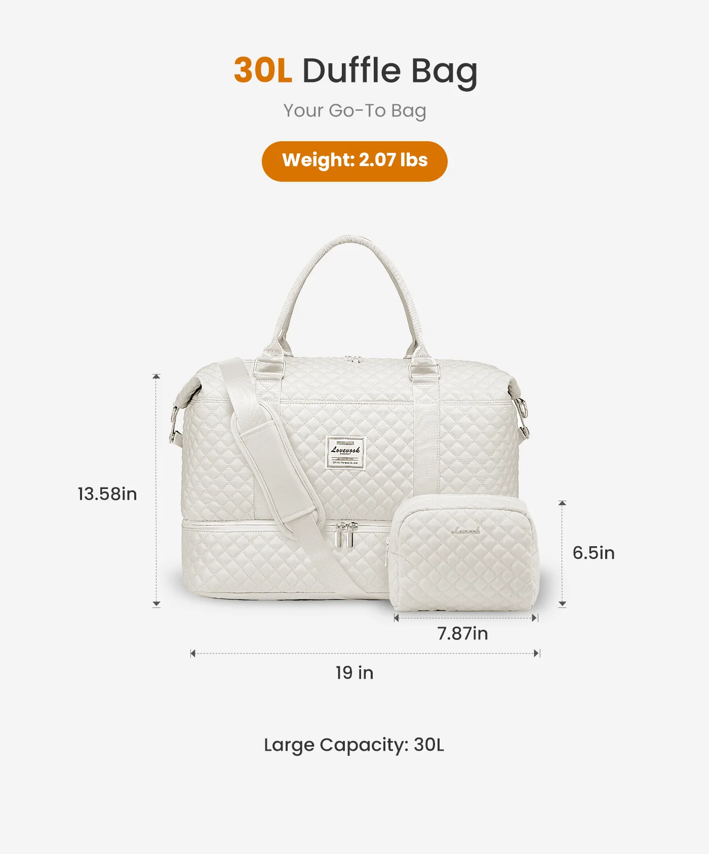2Pcs Aril Travel Duffel Bag - Image 3