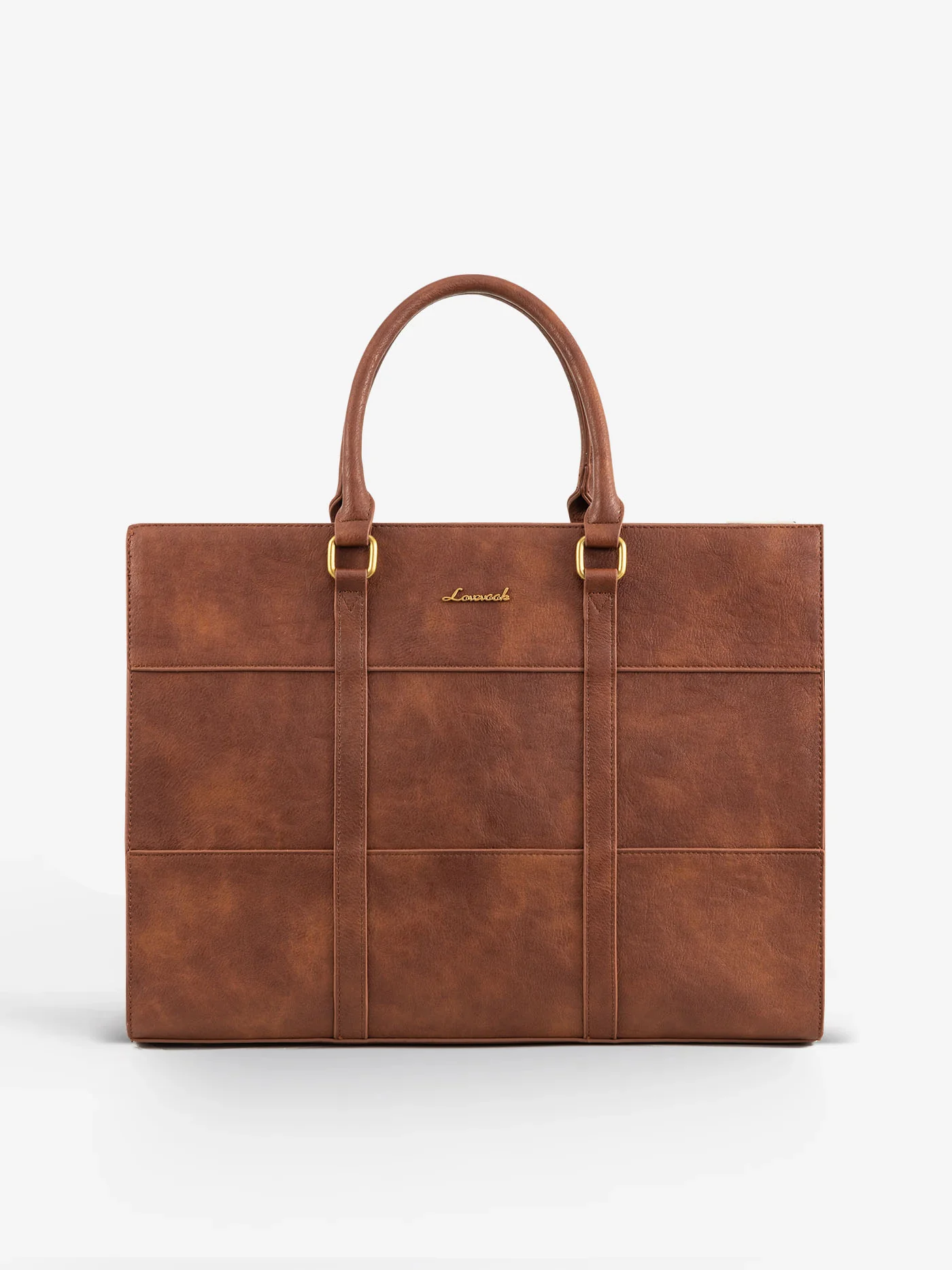 2Pcs Elegant Colorblock Tote Bag, 15.6" - Image 9