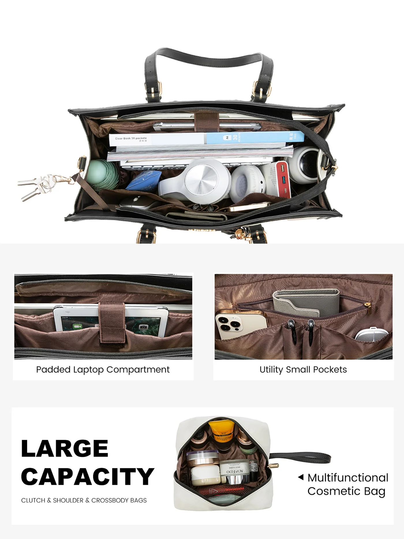 2Pcs Enamored Laptop Bag, 15.6" 17.3" - Image 4