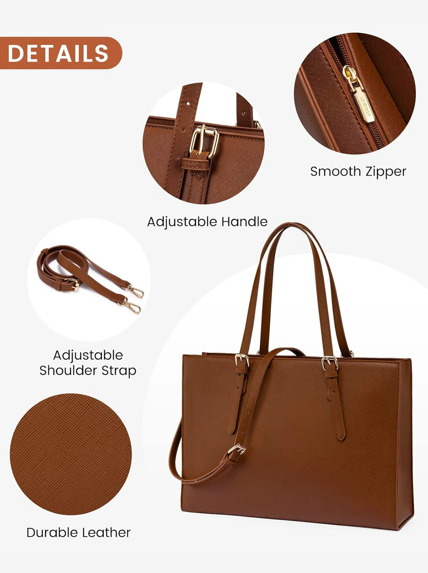 2Pcs Laptop Shoulder Bag, 15.6" - Image 5