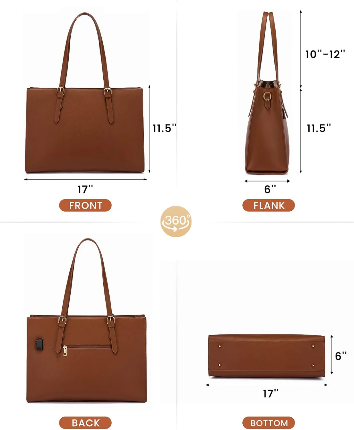 2Pcs Laptop Shoulder Bag, 15.6" - Image 7