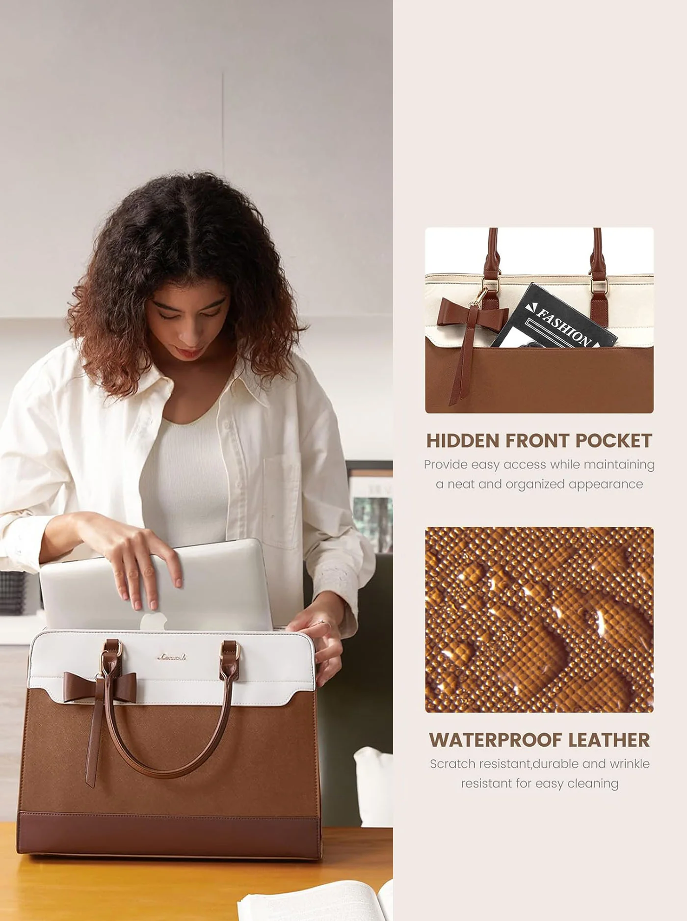 2Pcs Laptop Tote Bag, 15.6" - Image 5