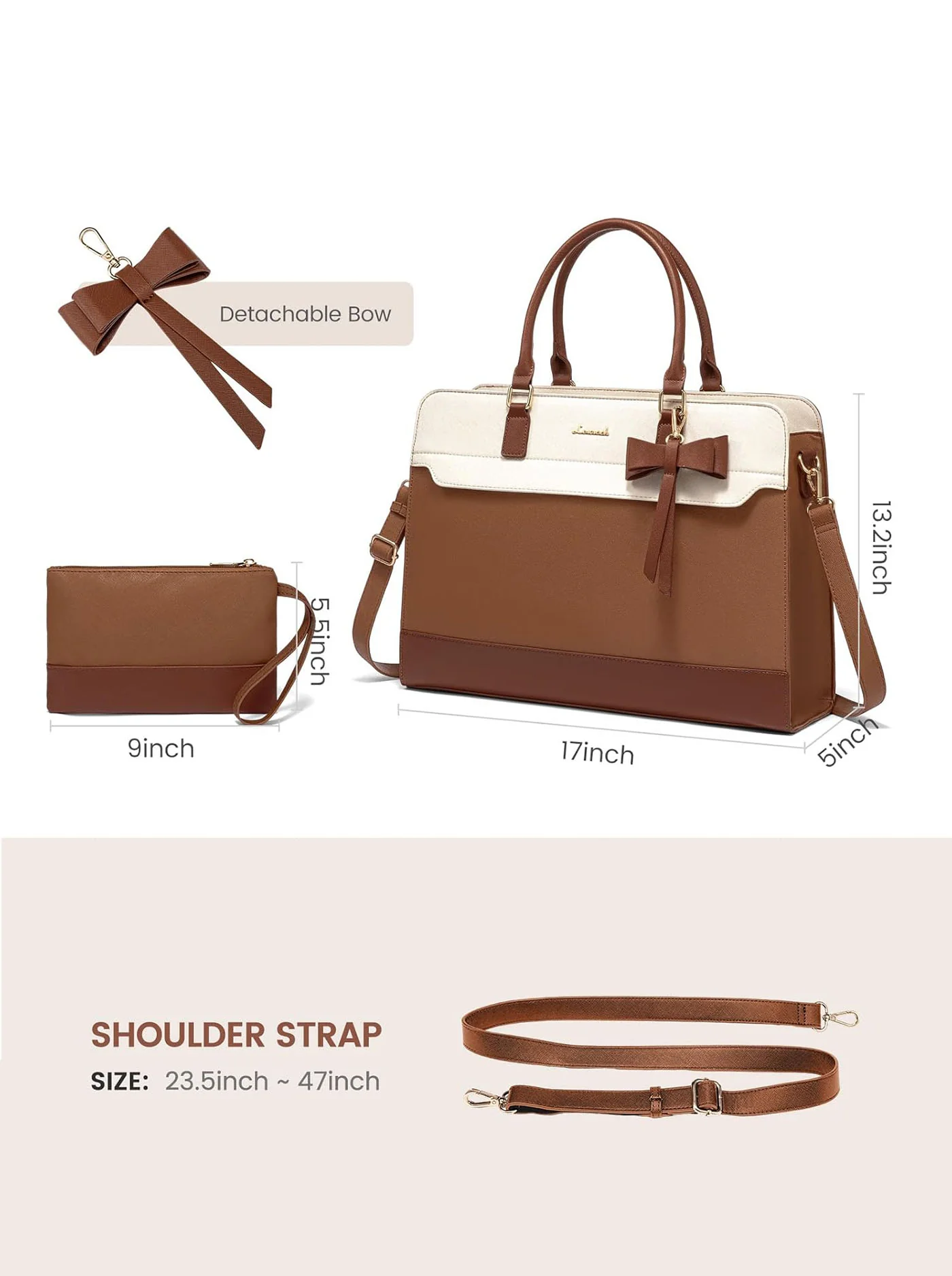 2Pcs Laptop Tote Bag, 15.6" - Image 8