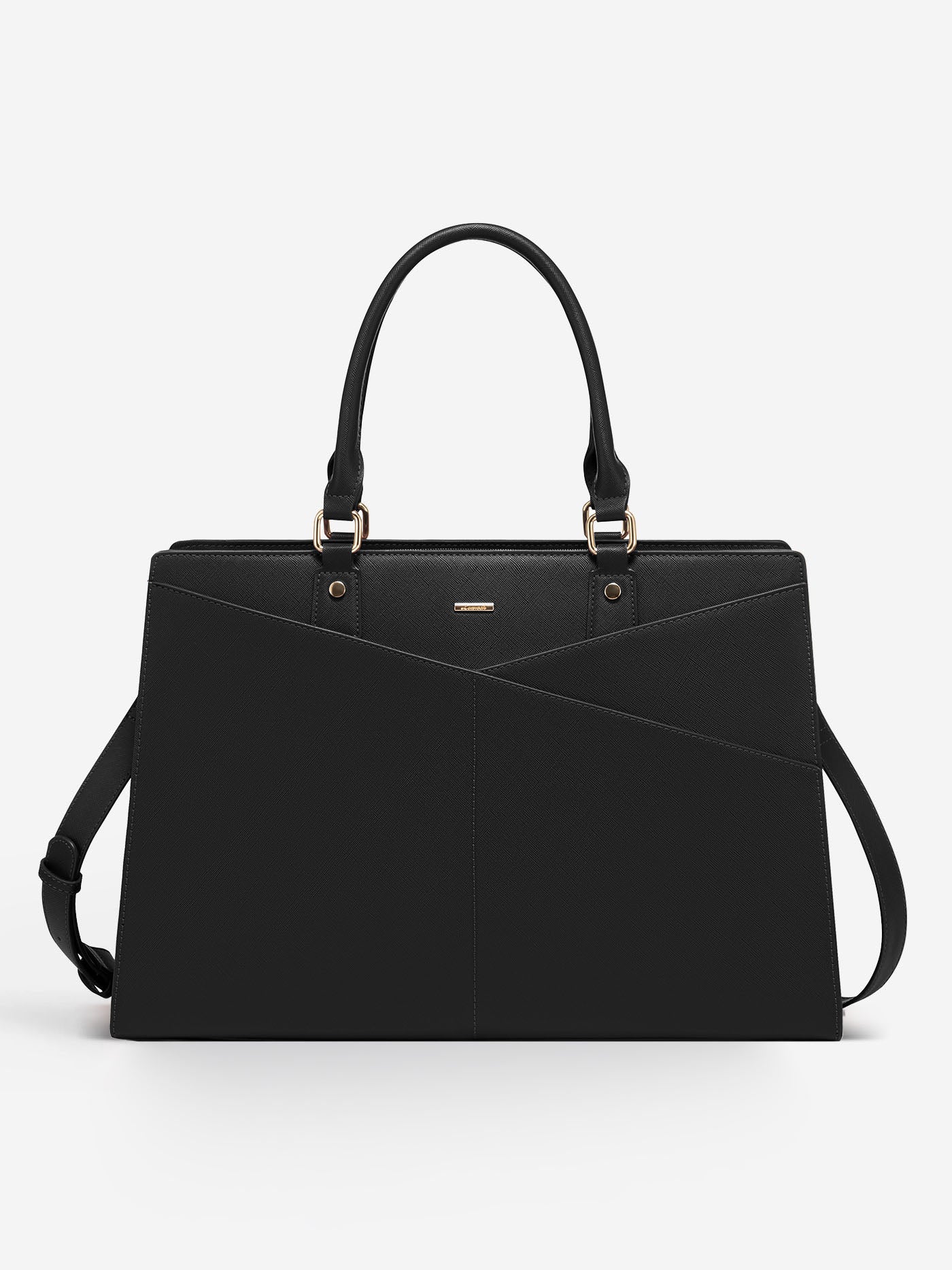 2Pcs Leather Office Laptop Tote Bag, 15.6" 17.3" - Image 6