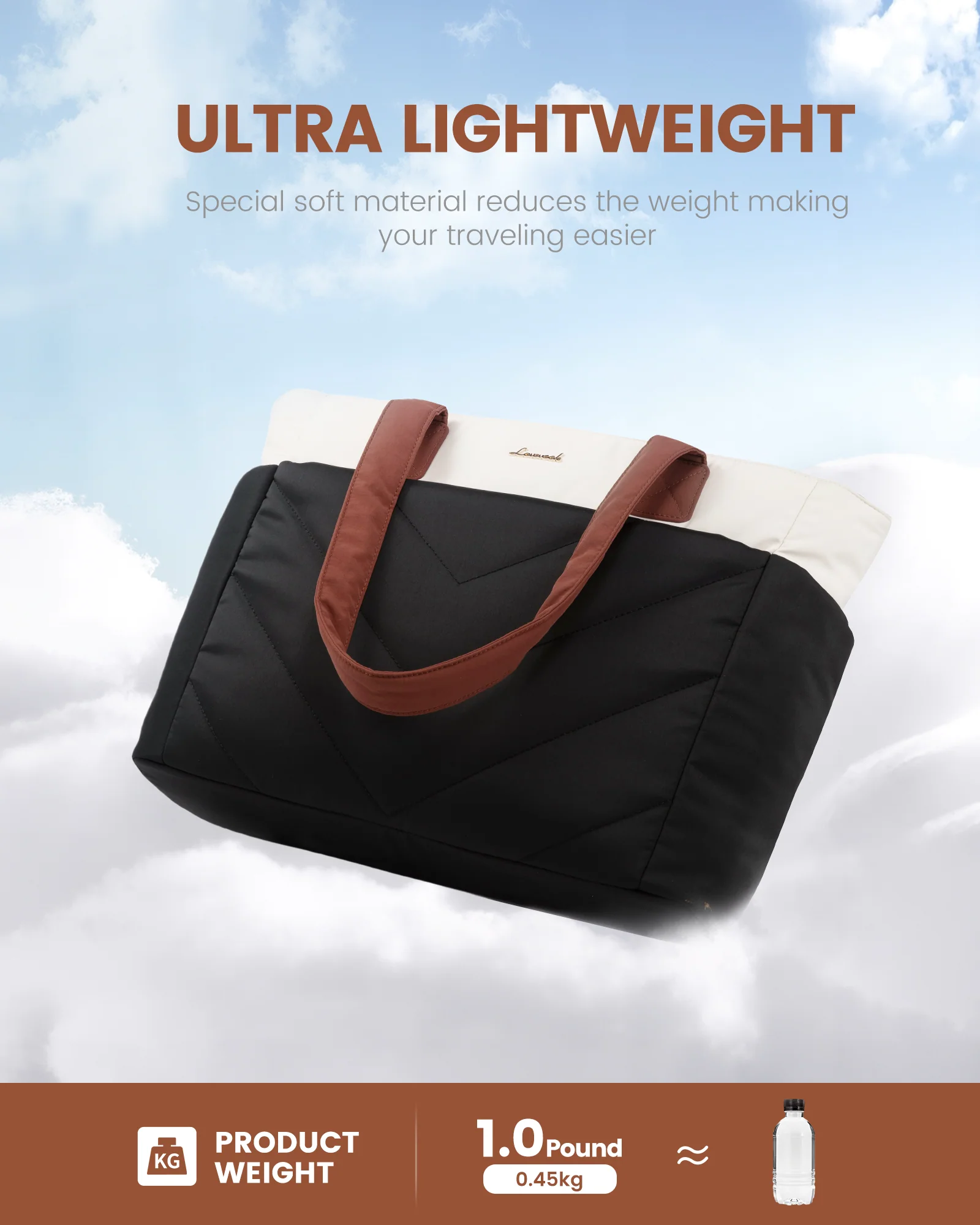 2Pcs Lightweight Puffy Tote Bag - Image 3