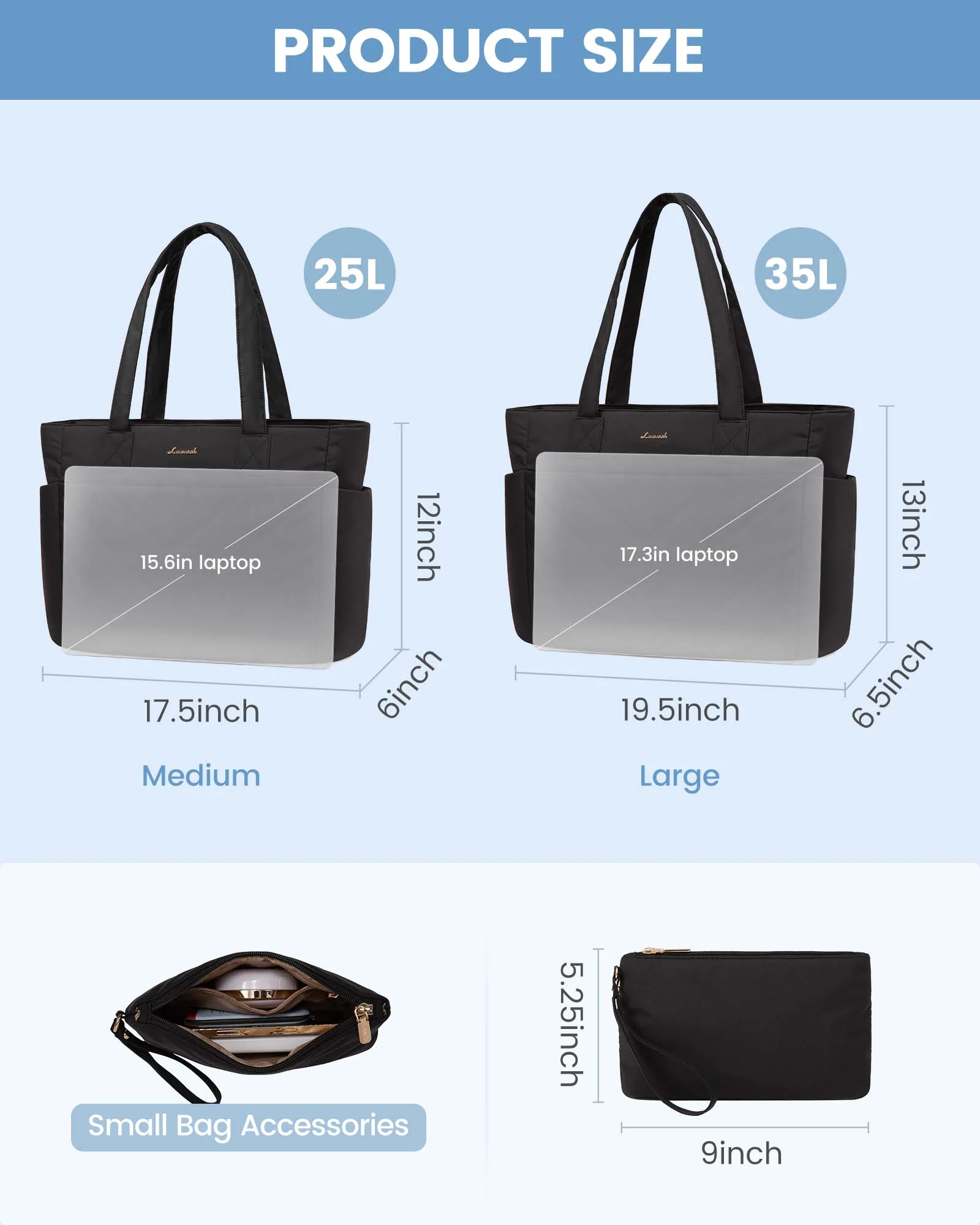 2Pcs Lightweight Puffy Tote Bag - Image 4