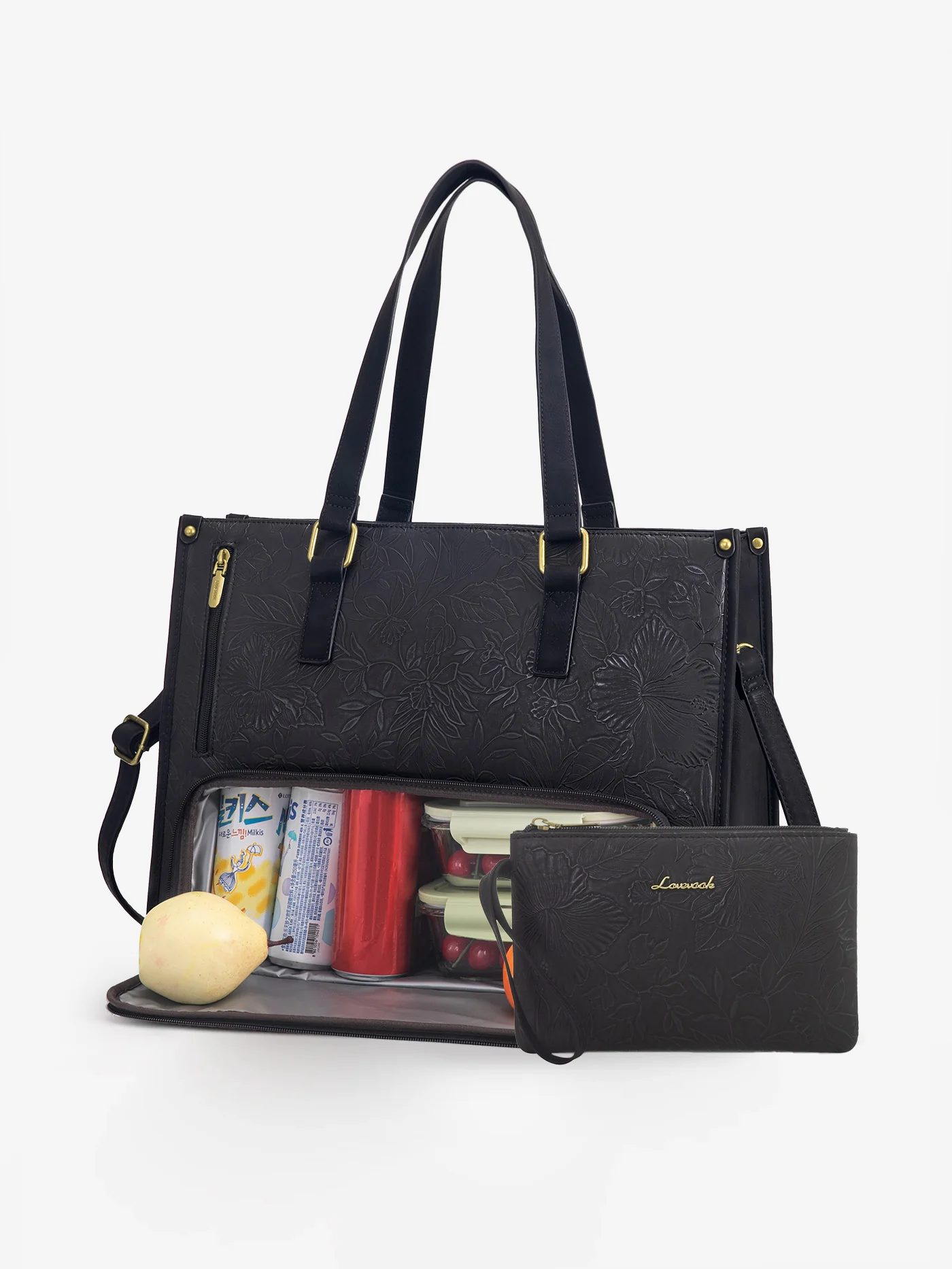 2Pcs Lunch Tote Shoulder Bag, 15.6" - Image 14