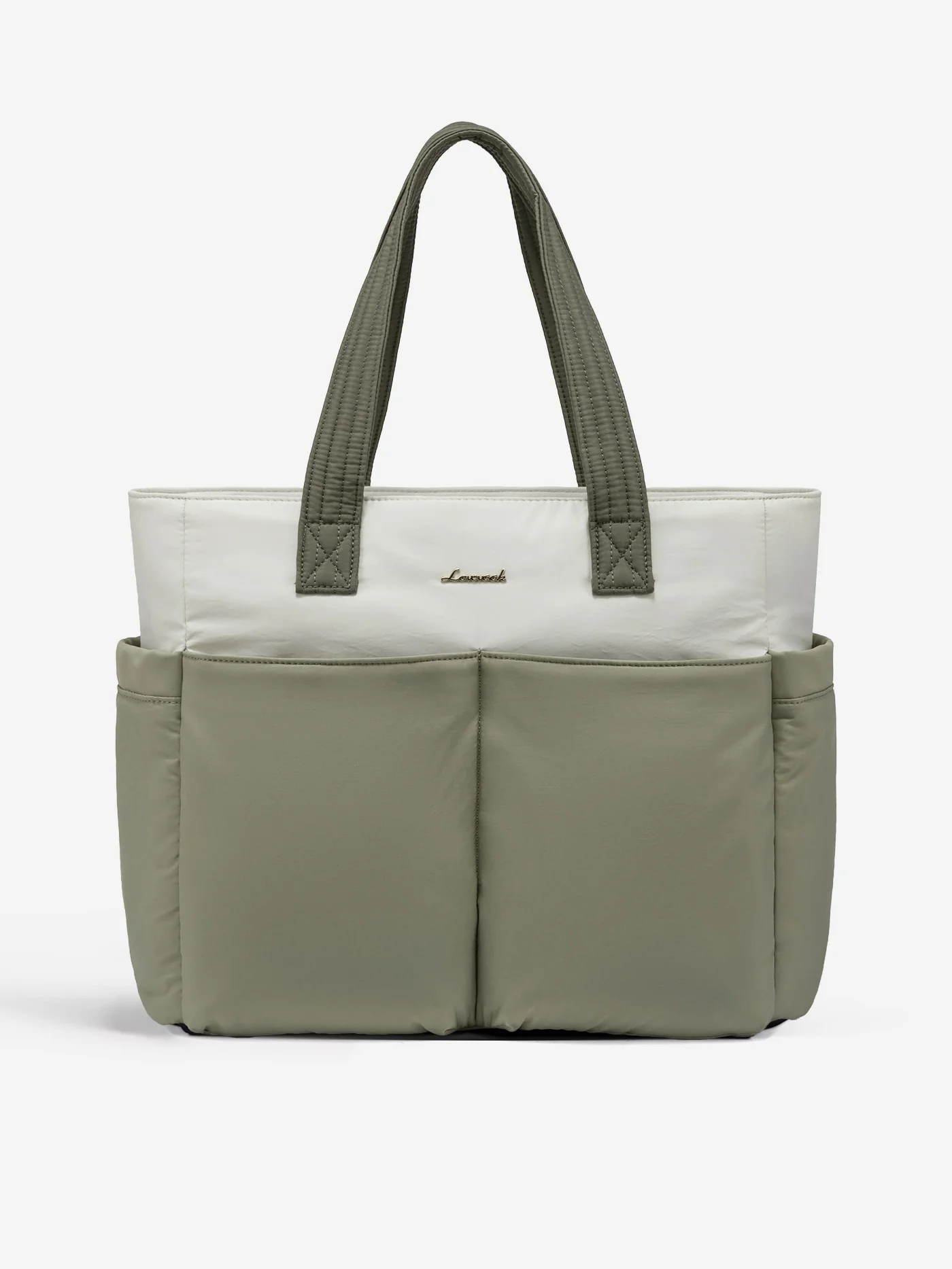 2Pcs Multi-pocket Puffer Tote Bag, 15.6" 17.3"