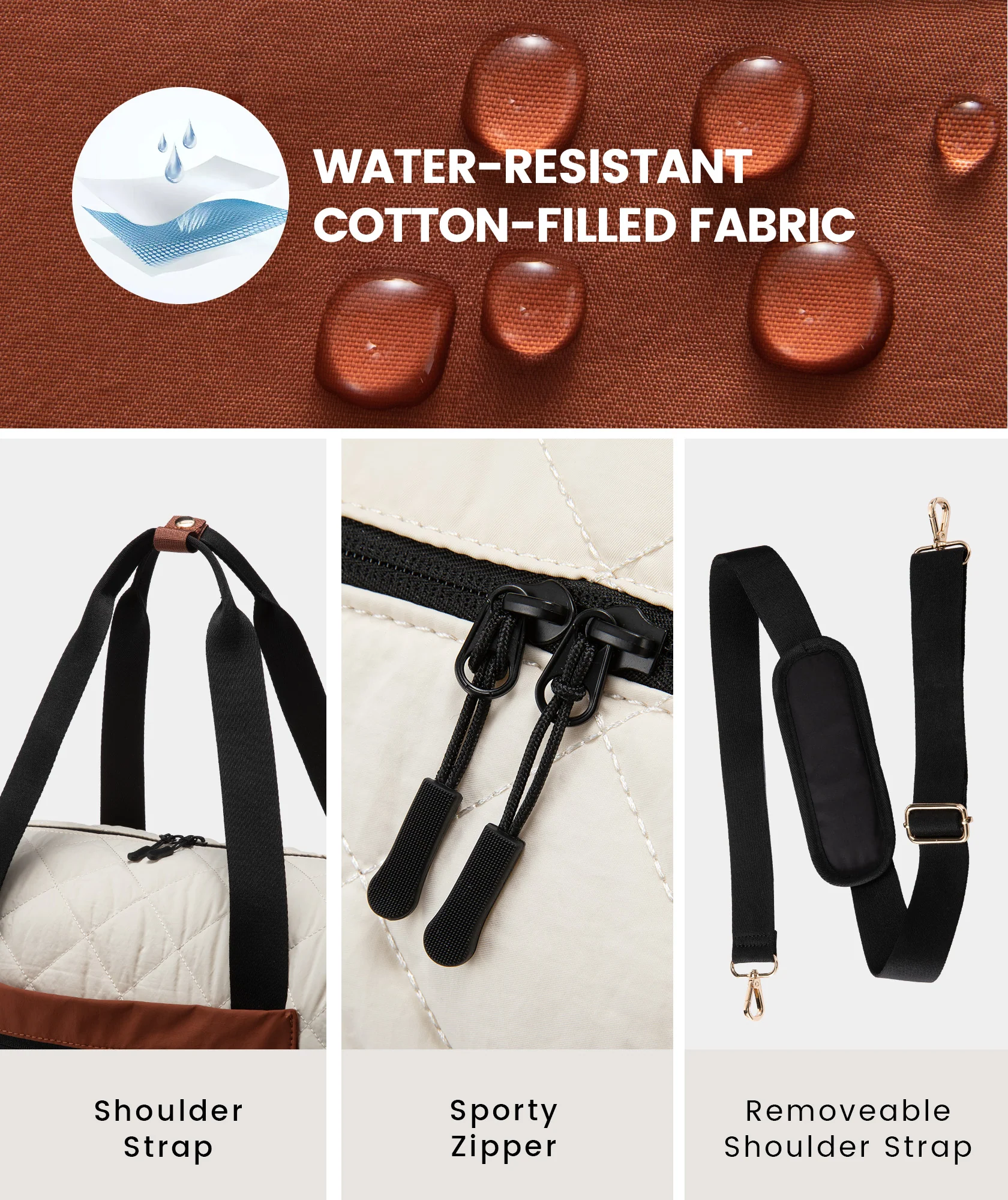 2Pcs Puffer Travel Duffel Bag - Image 9