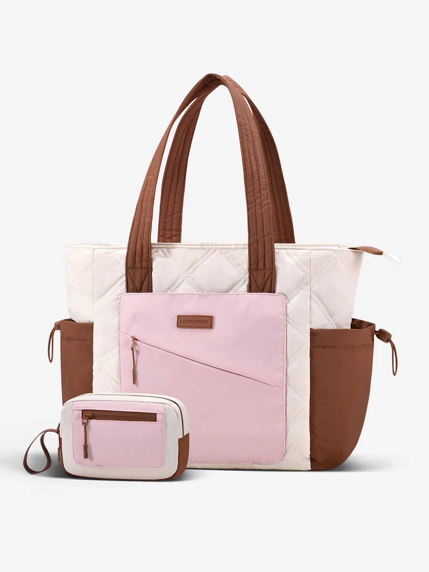 2Pcs Quilted Puffer Tote Bag, 15.6" 17.3" - Image 21
