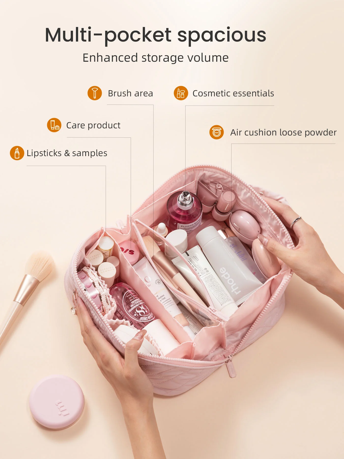 2Pcs Travel Makeup Bag - Image 3