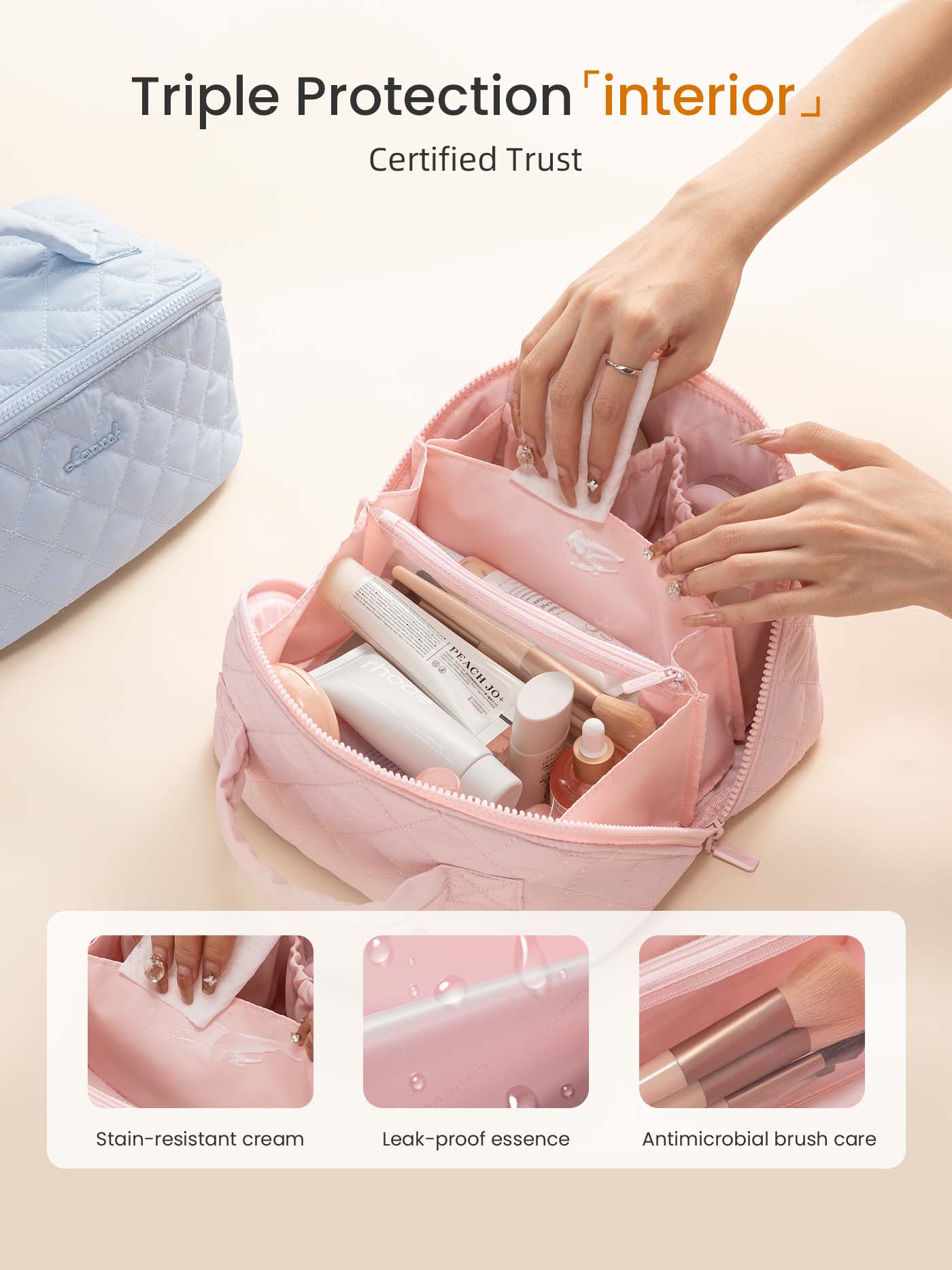 2Pcs Travel Makeup Bag - Image 4