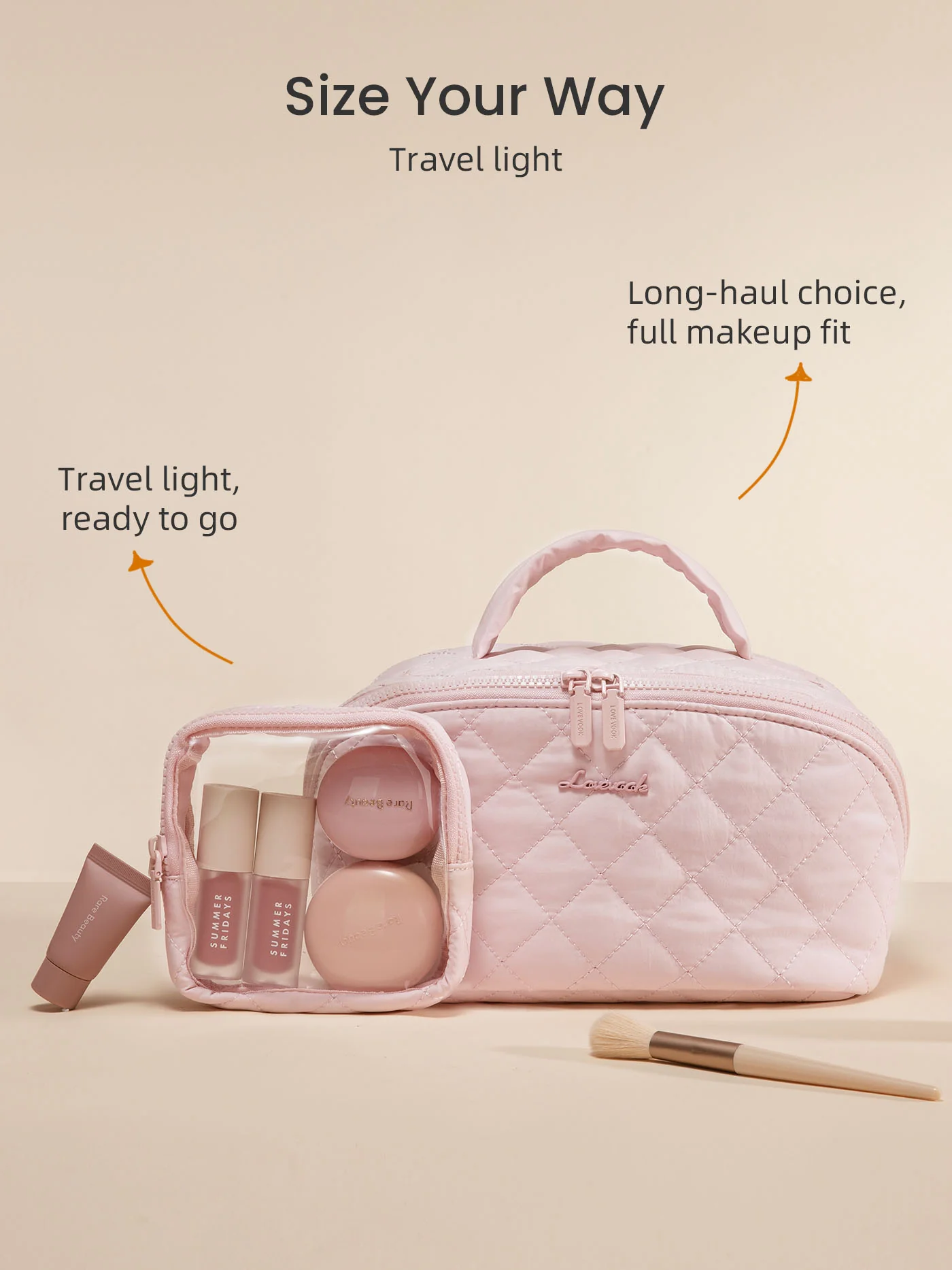 2Pcs Travel Makeup Bag - Image 7