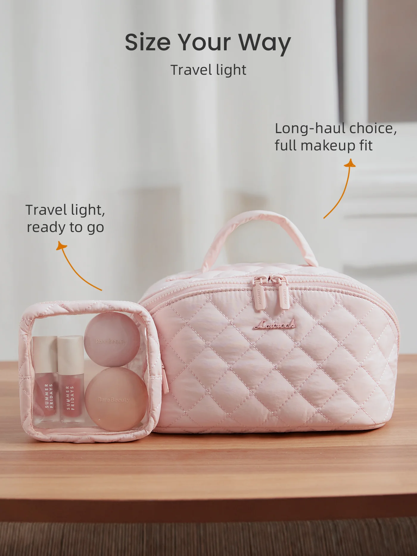 2Pcs Travel Makeup Bag - Image 7