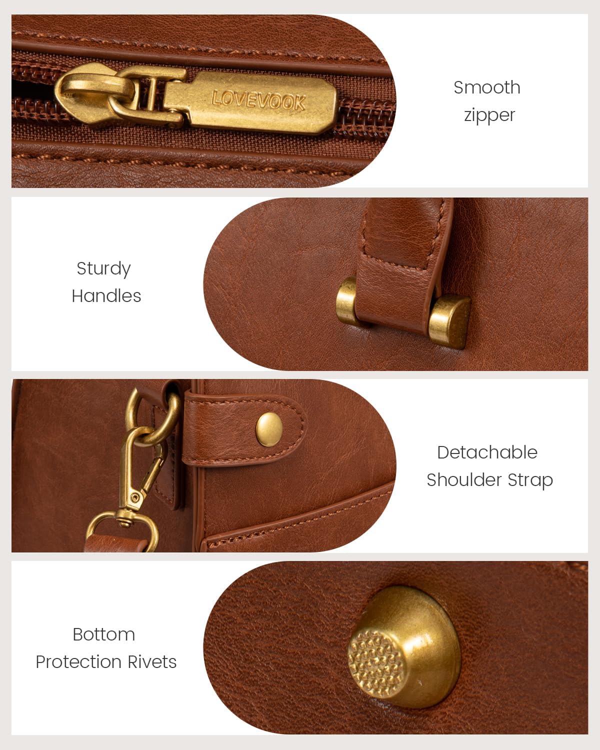 2Pcs Vintage Waterproof Laptop Bag, 15.6" 17.3" - Image 7