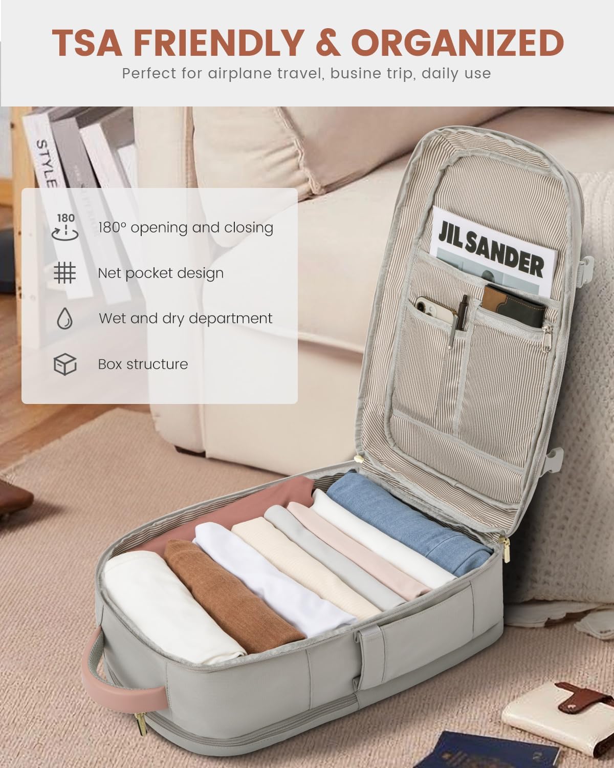 3Pcs/4Pcs Travel Backpack, 40L/50L - Image 6