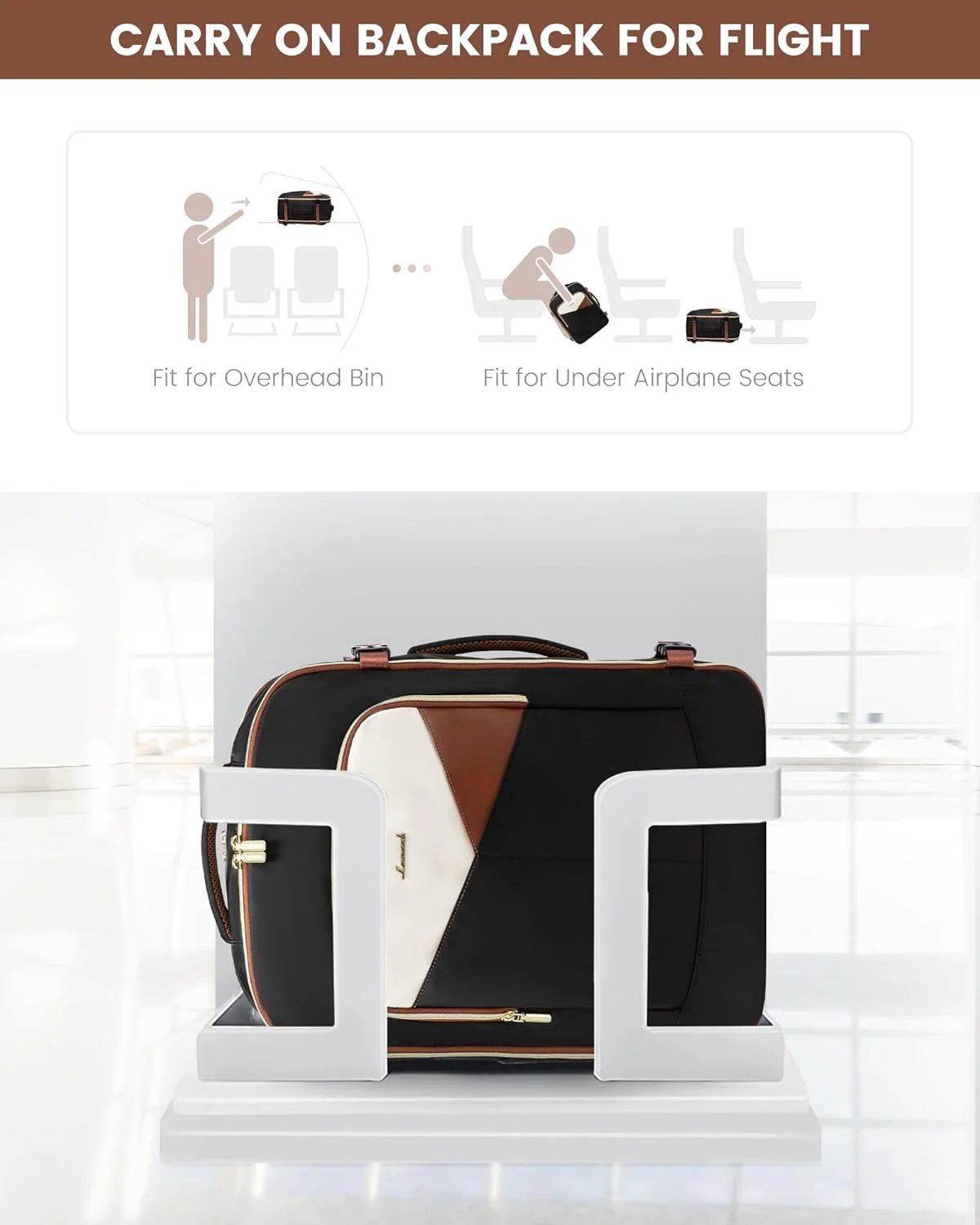 4Pcs Carry on Backpack for Airplanes, 40L/50L - Image 5