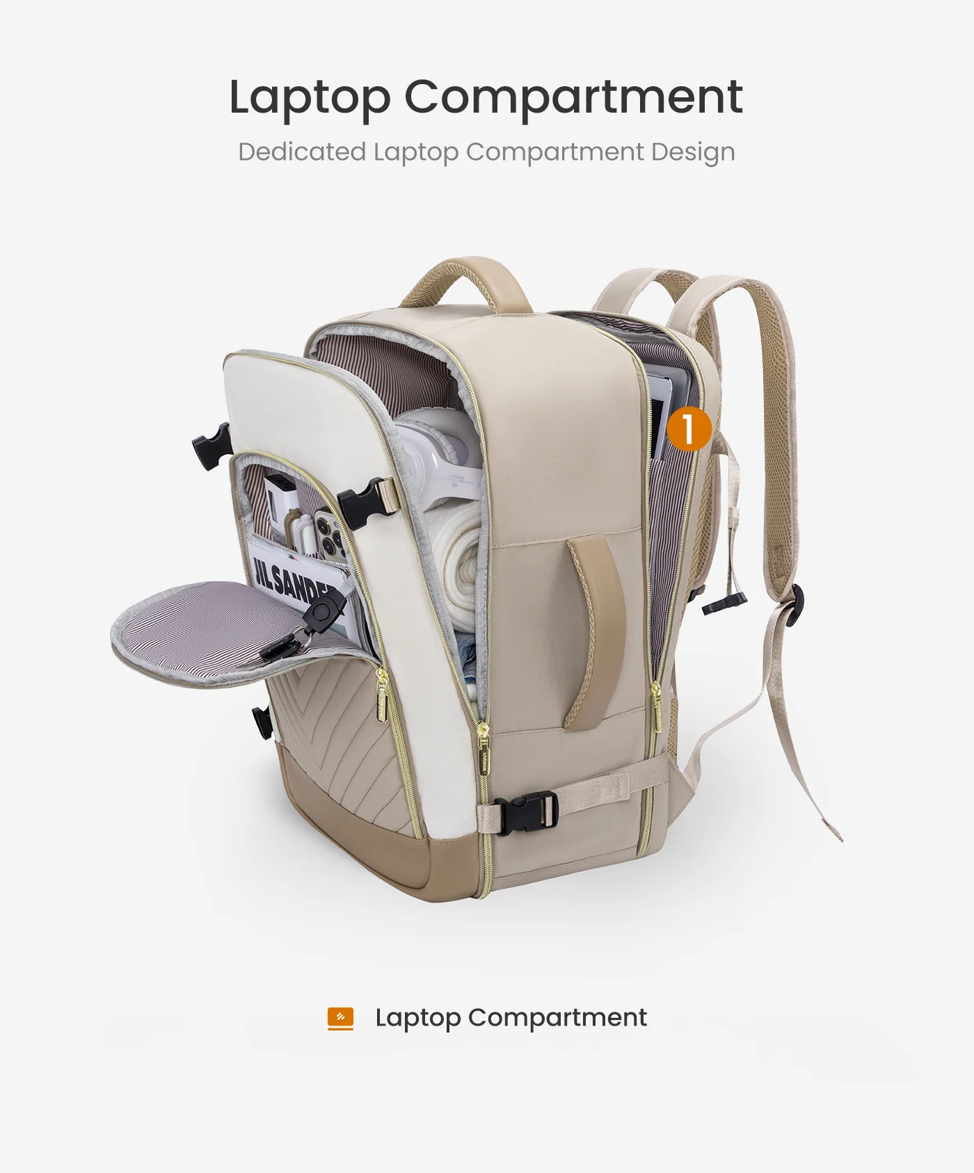 4Pcs Large Travel Backpack, 40L/50L - Image 5