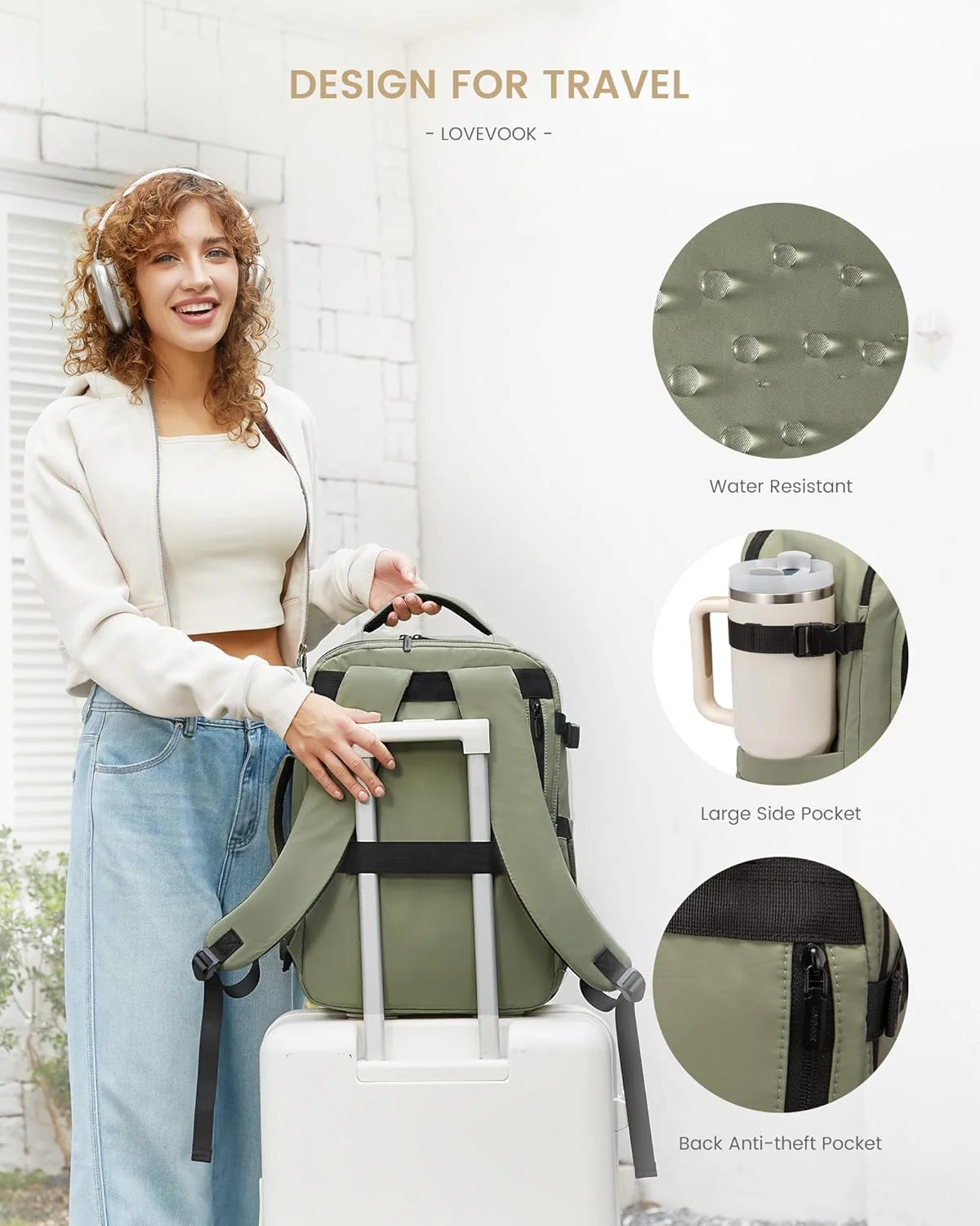 4Pcs Travel Backpack, 30-50L - Image 9