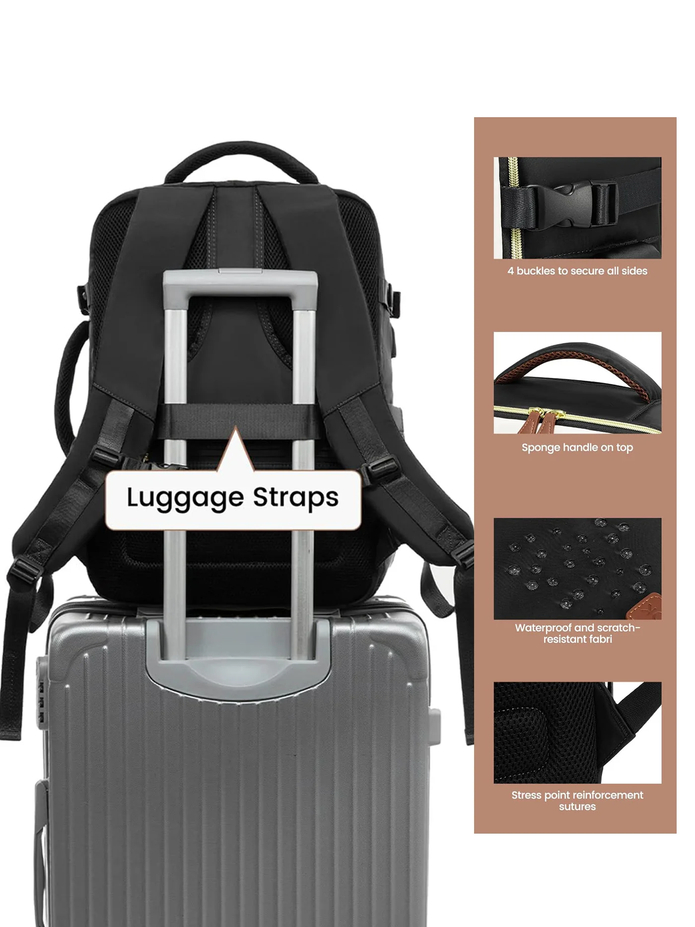 4Pcs Travel Backpack, 40L/50L - Image 10