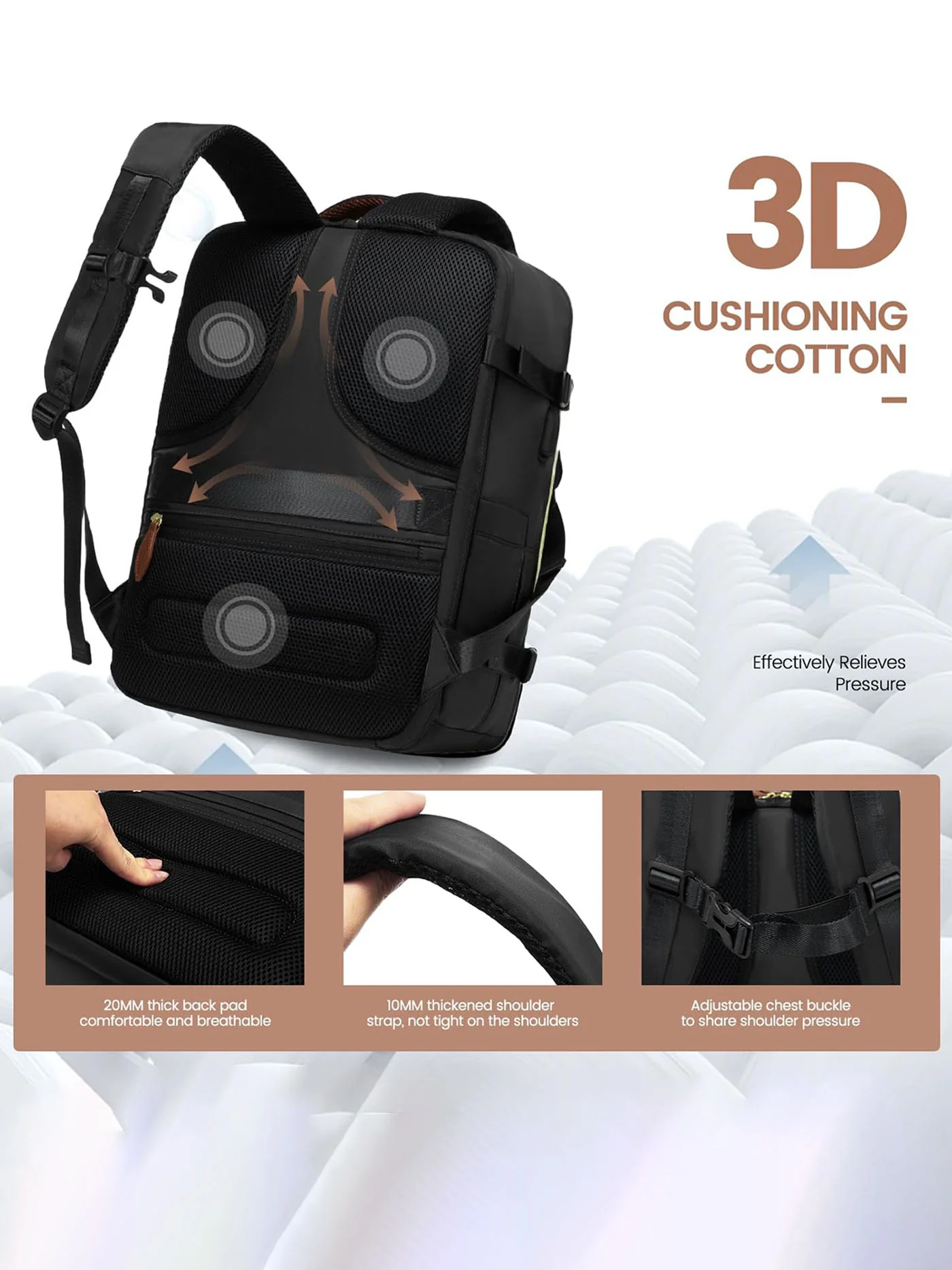 4Pcs Travel Backpack, 40L/50L - Image 4