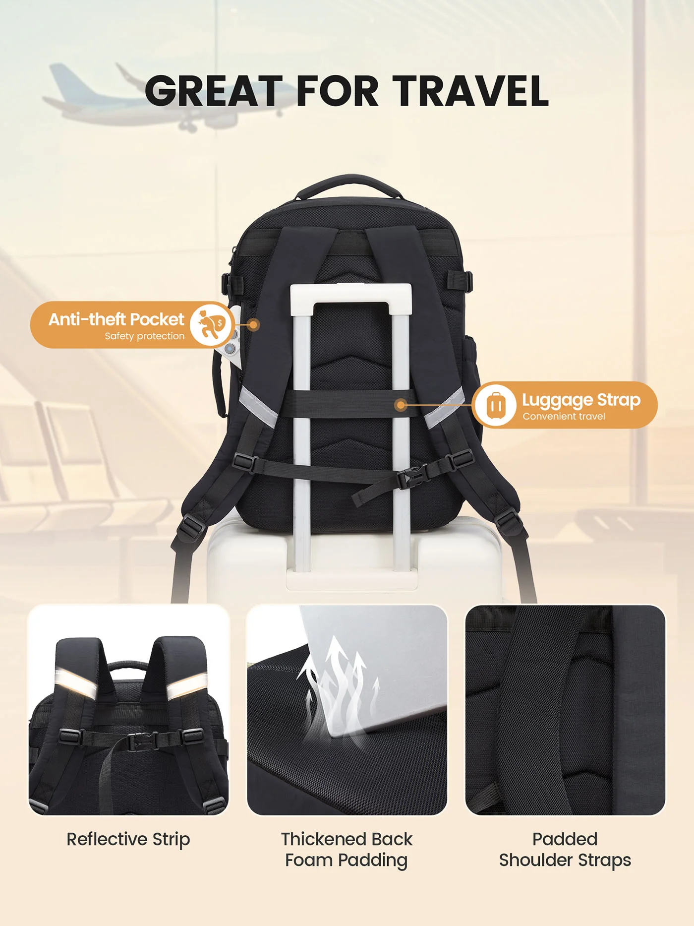 4Pcs Travel Backpack Bag 40L/50L - Image 8
