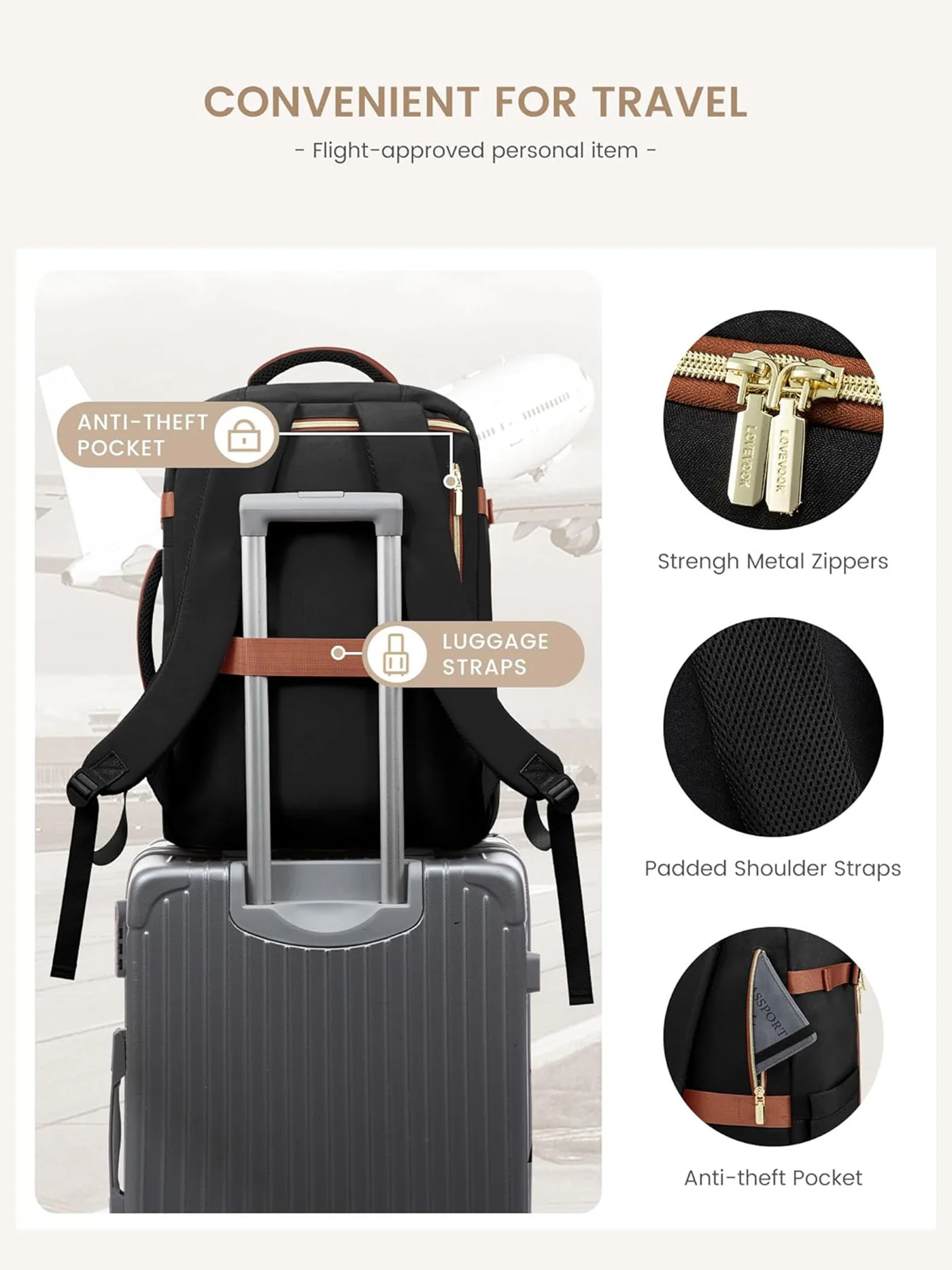 4Pcs Travel Backpack 40L/50L - Image 10