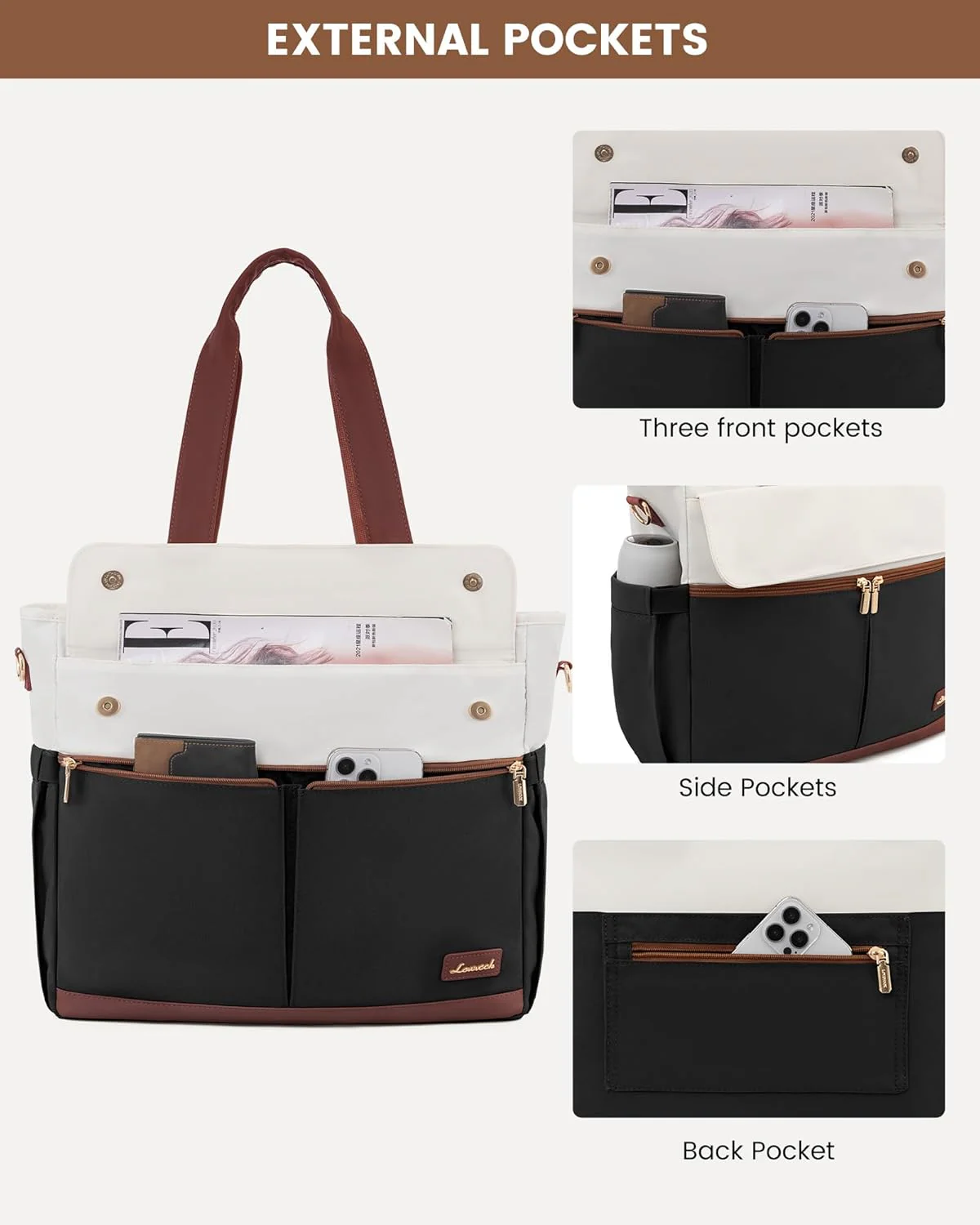 Canvas Laptop Tote Bag, 15.6" - Image 6