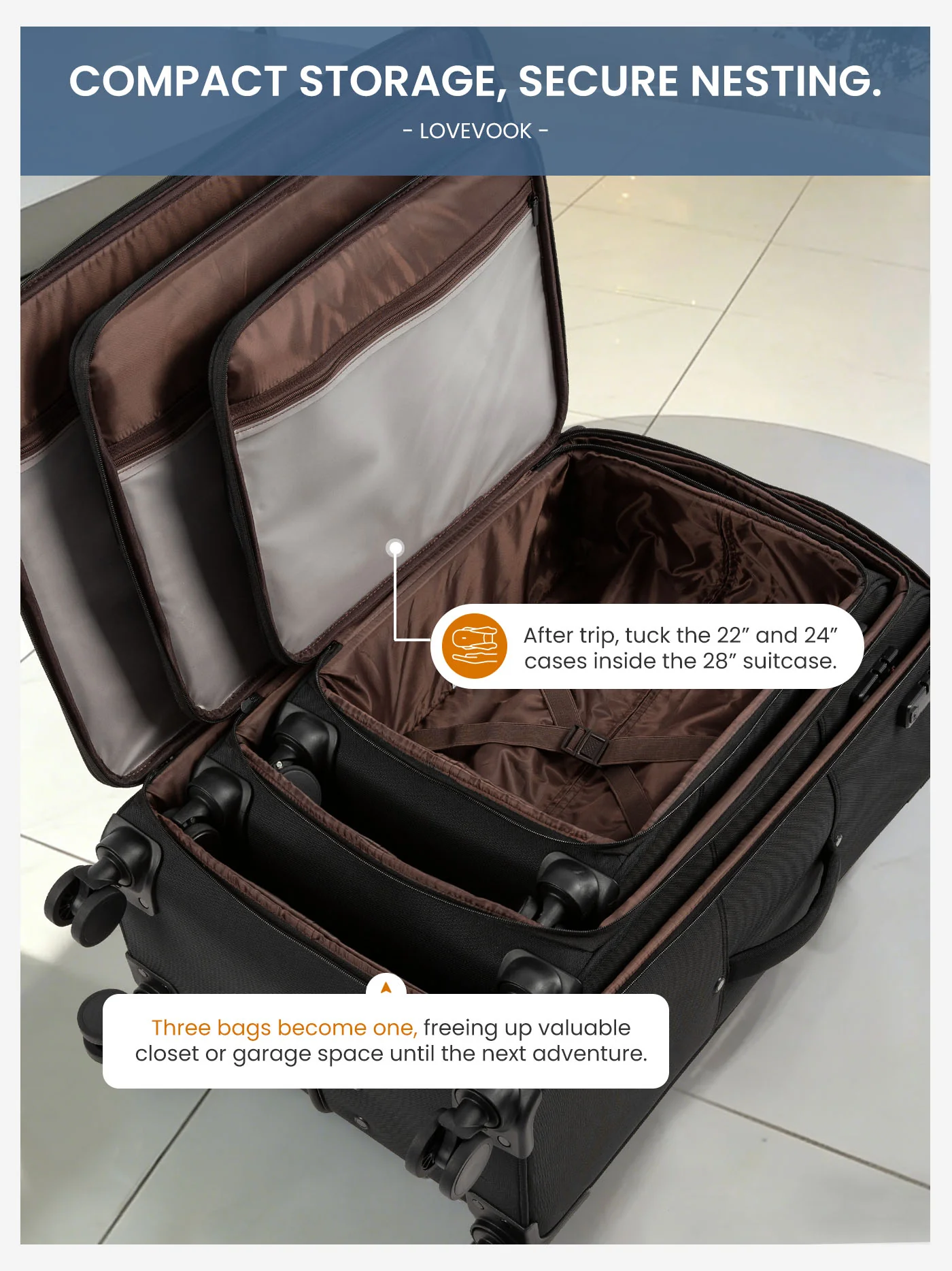 Carry On Luggage 22" 24" 28" (ONLY US) - Image 4