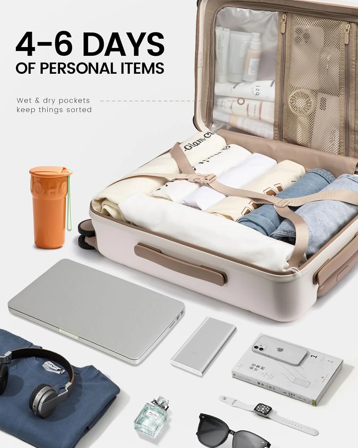 Carry On Suitcases with Wheels, 20" 24" (US Only) - Image 4