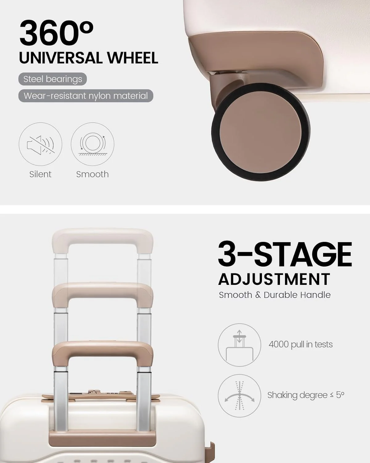 Carry On Suitcases with Wheels, 20" 24" (US Only) - Image 7