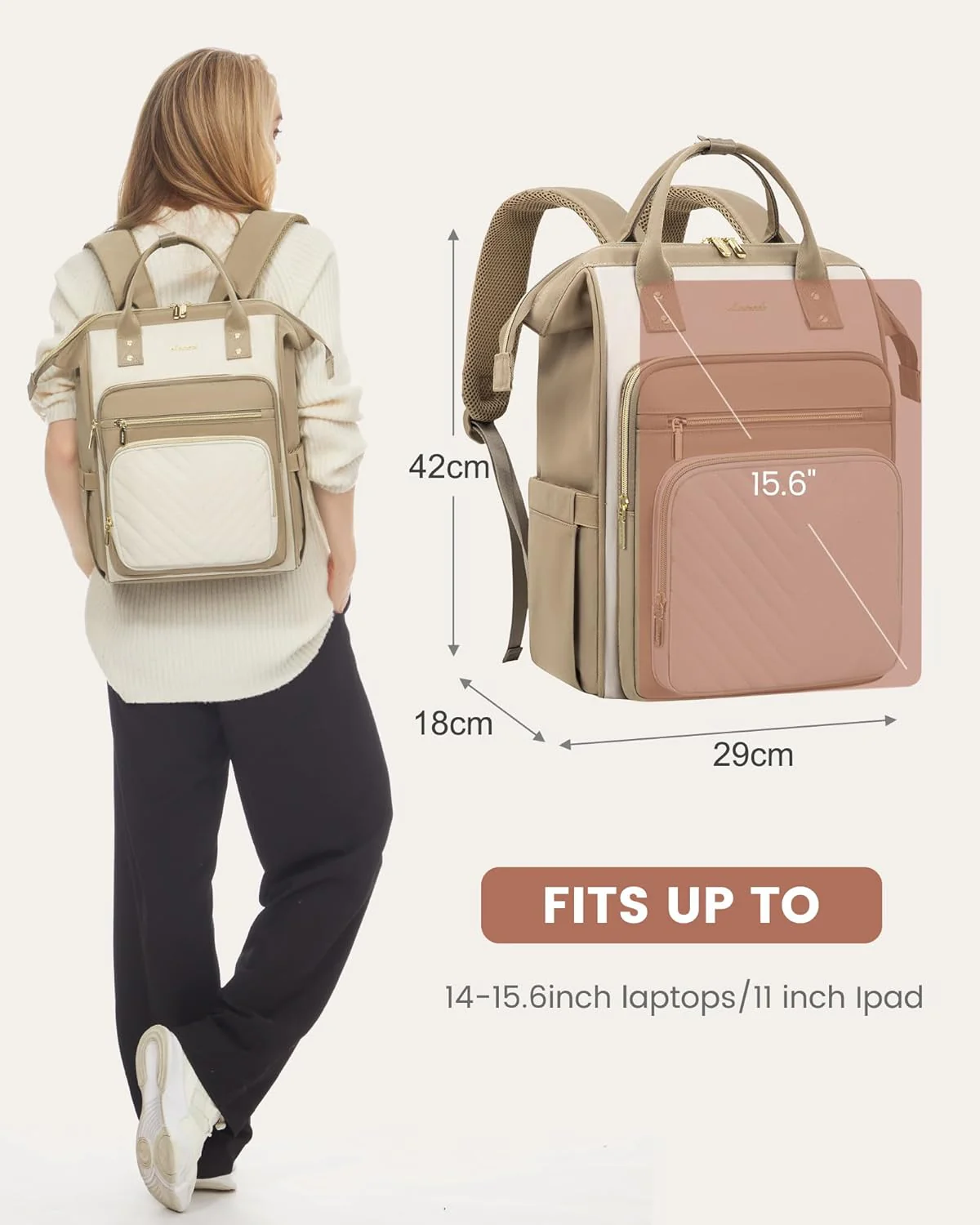 Chevron laptop backpack , 15.6" 17.3" - Image 6