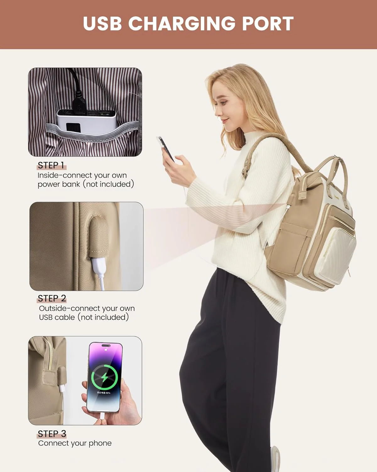 Chevron laptop backpack , 15.6" 17.3" - Image 9
