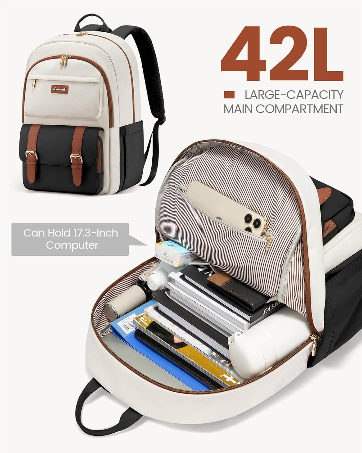 College Laptop Backpack, 15.6" 17.3" - Image 4