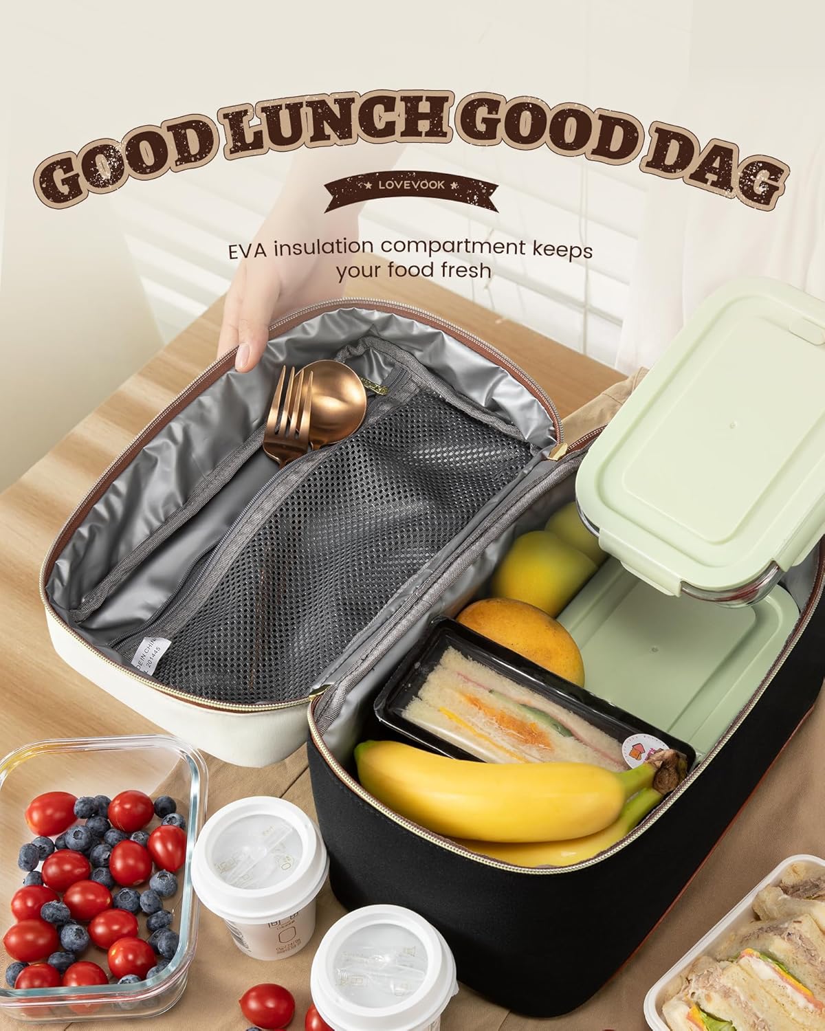 Cooler Lunch Bag with Adjustable Shoulder Strap - Image 6