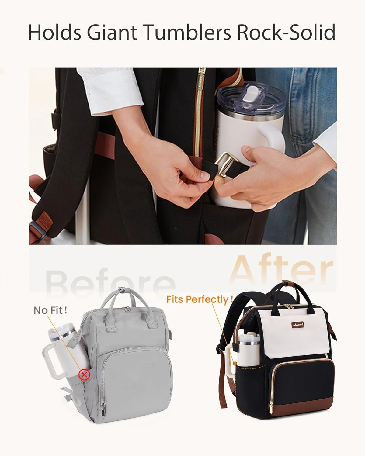 Cute Casual Laptop Backpack, 15.6" 17.3", 5000 - Image 3