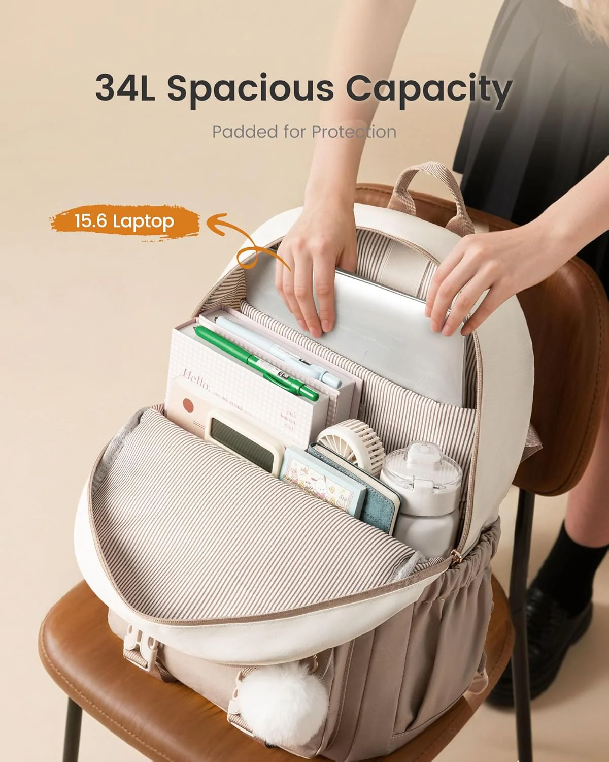 Cute School Backpack, 15.6", 4423 - Image 5