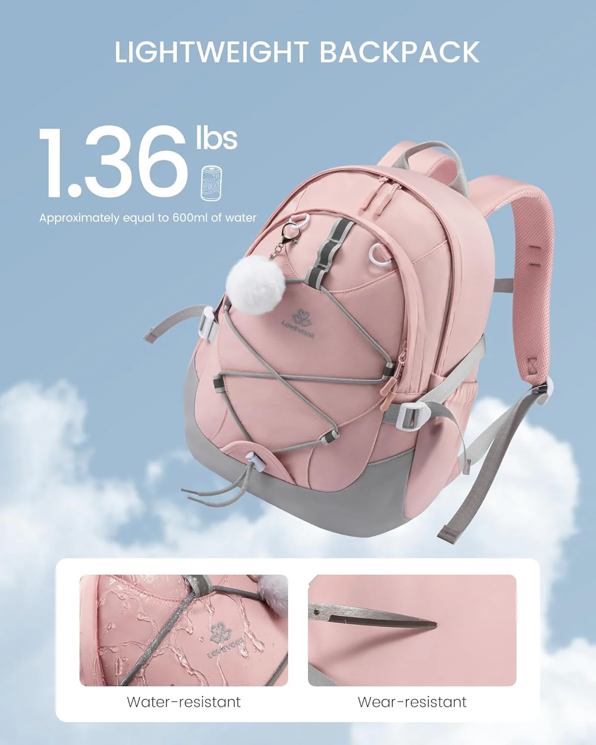 Cute School Backpack, 15.6" 17.3", 4424 - Image 3