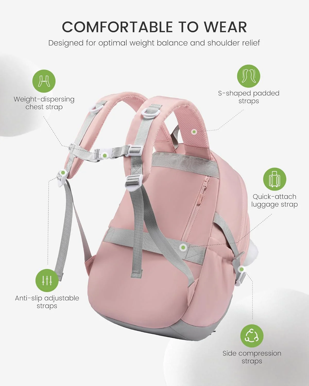 Cute School Backpack, 15.6" 17.3", 4424 - Image 4