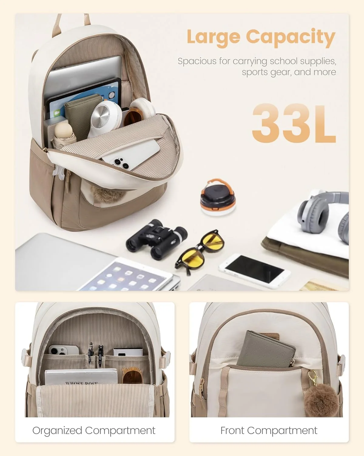 Cute School Backpack, 15.6", 5010 - Image 3