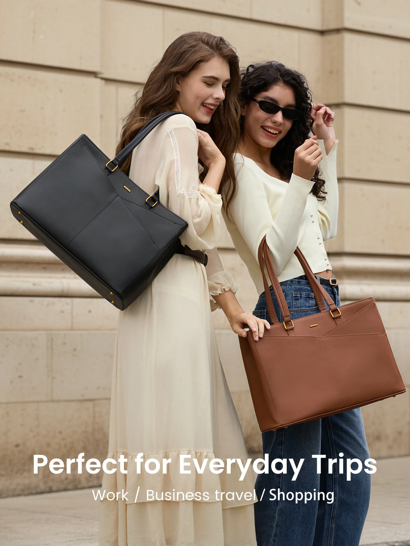 Elevate Top-Grain Leather Tote--100% Cowhide - Image 3