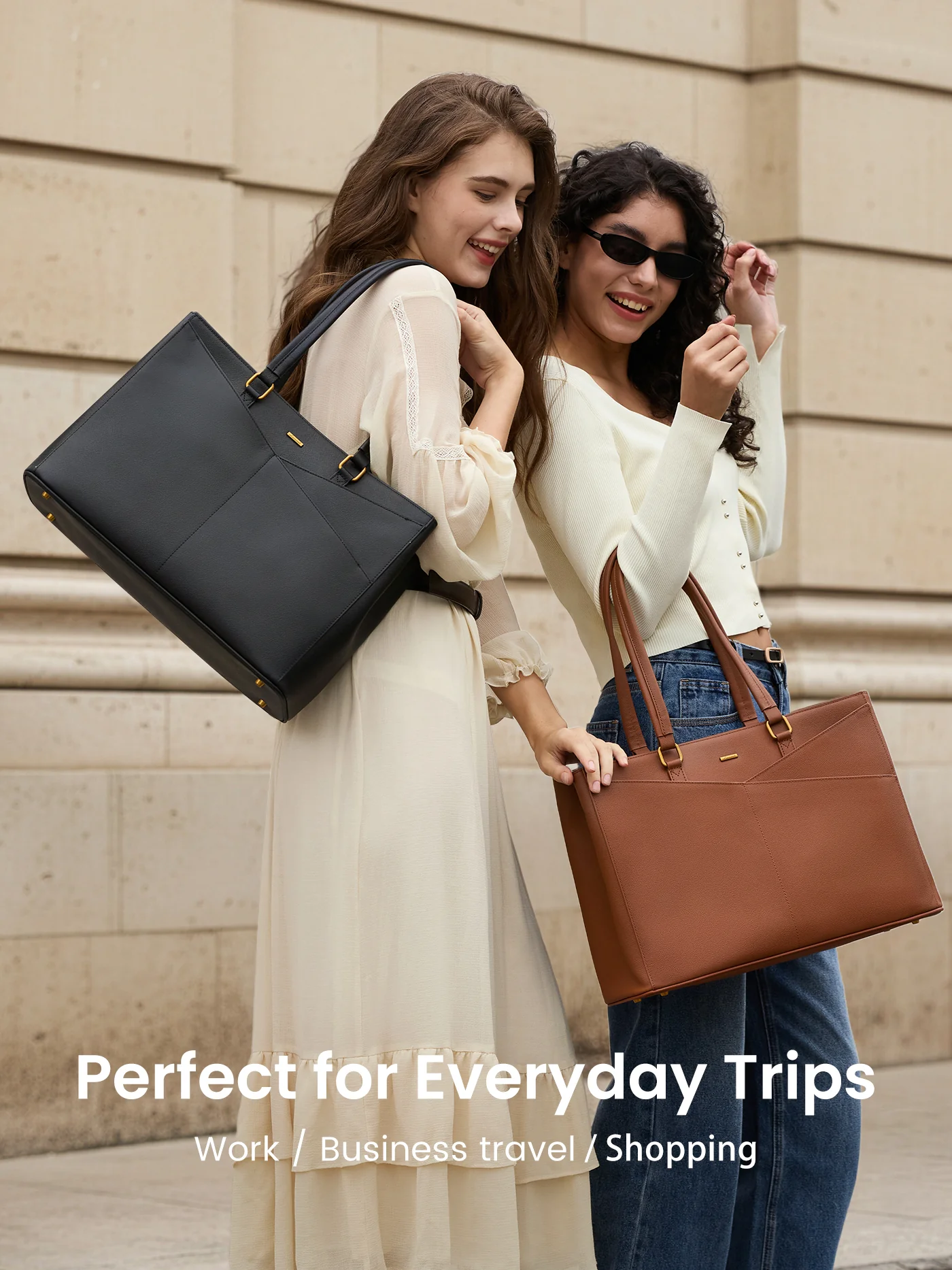 Elevate Top-Grain Leather Tote--100% Cowhide - Image 3