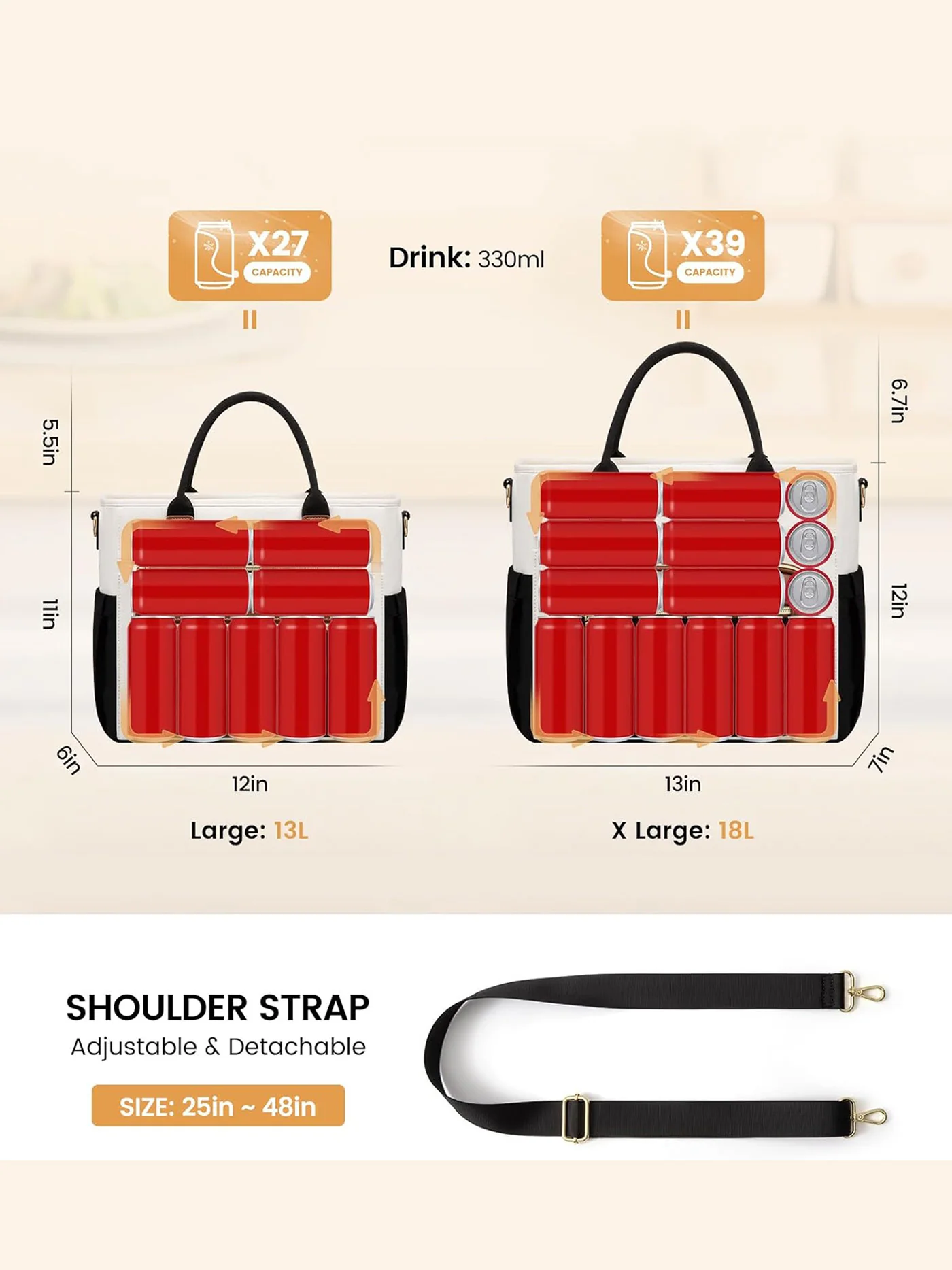 Insulated Lunch Bag, 13L 18L - Image 3
