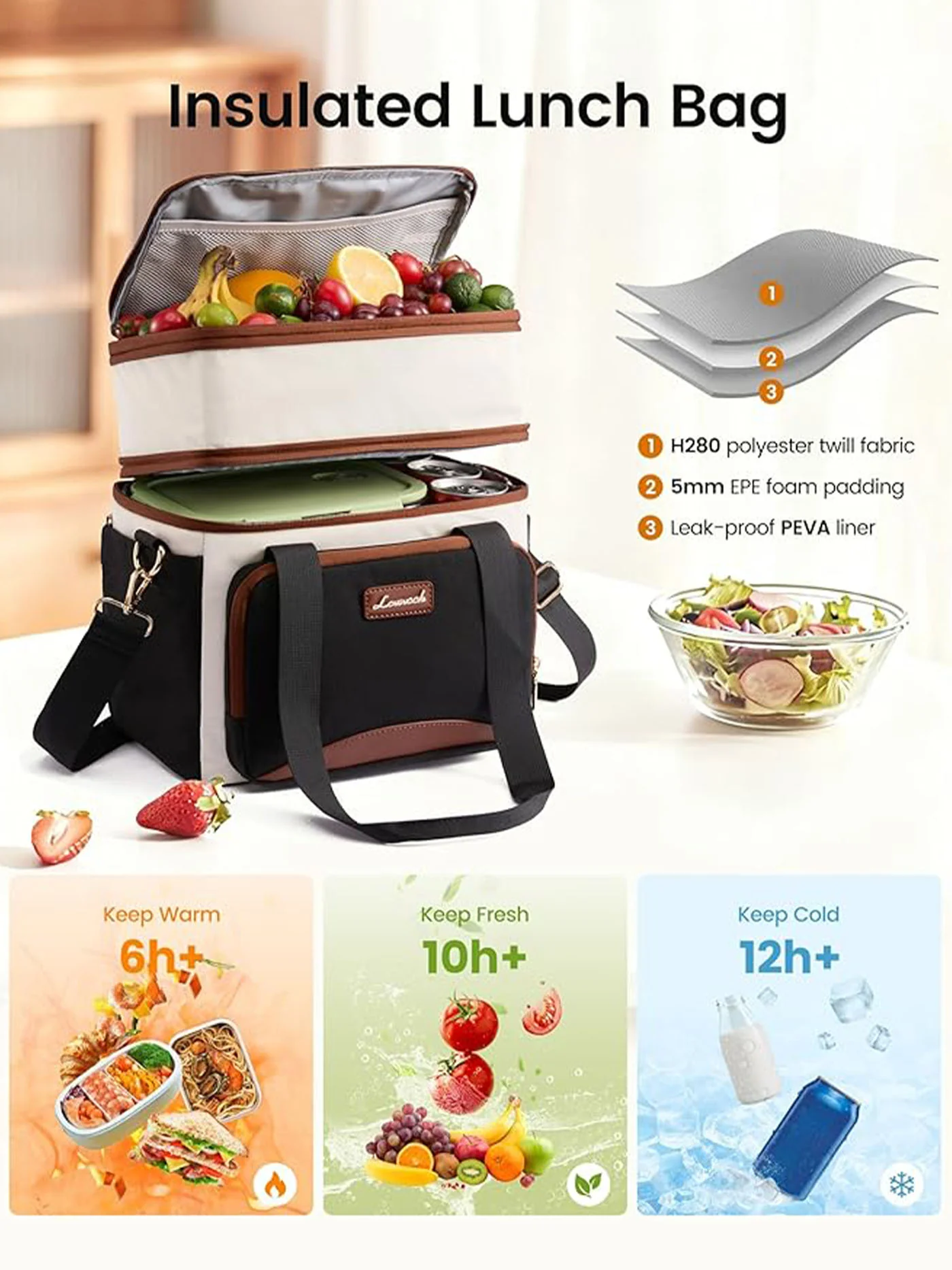 Insulated Lunch Tote Bag 15L/22L - Image 5