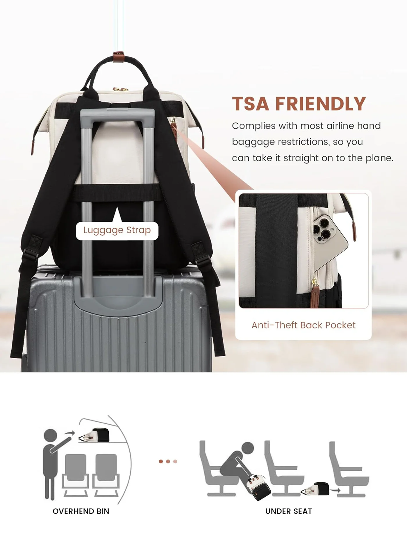Laptop Backpack, 15.6" 17.3" - Image 6