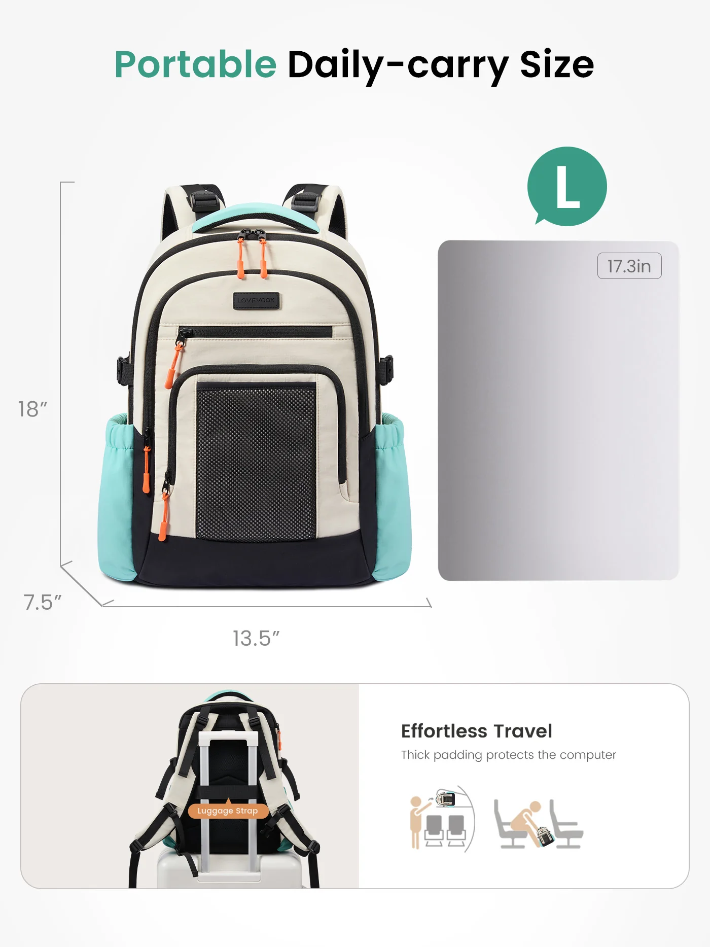 Laptop Backpack Bag 15.6" 17.3" - Image 7