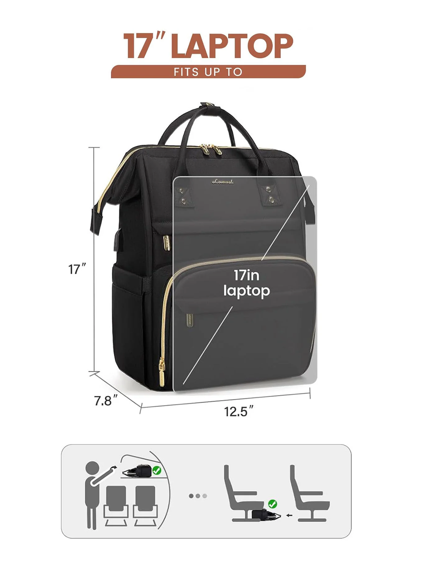 Viola I Laptop Backpack, 15.6"-17" - Image 7