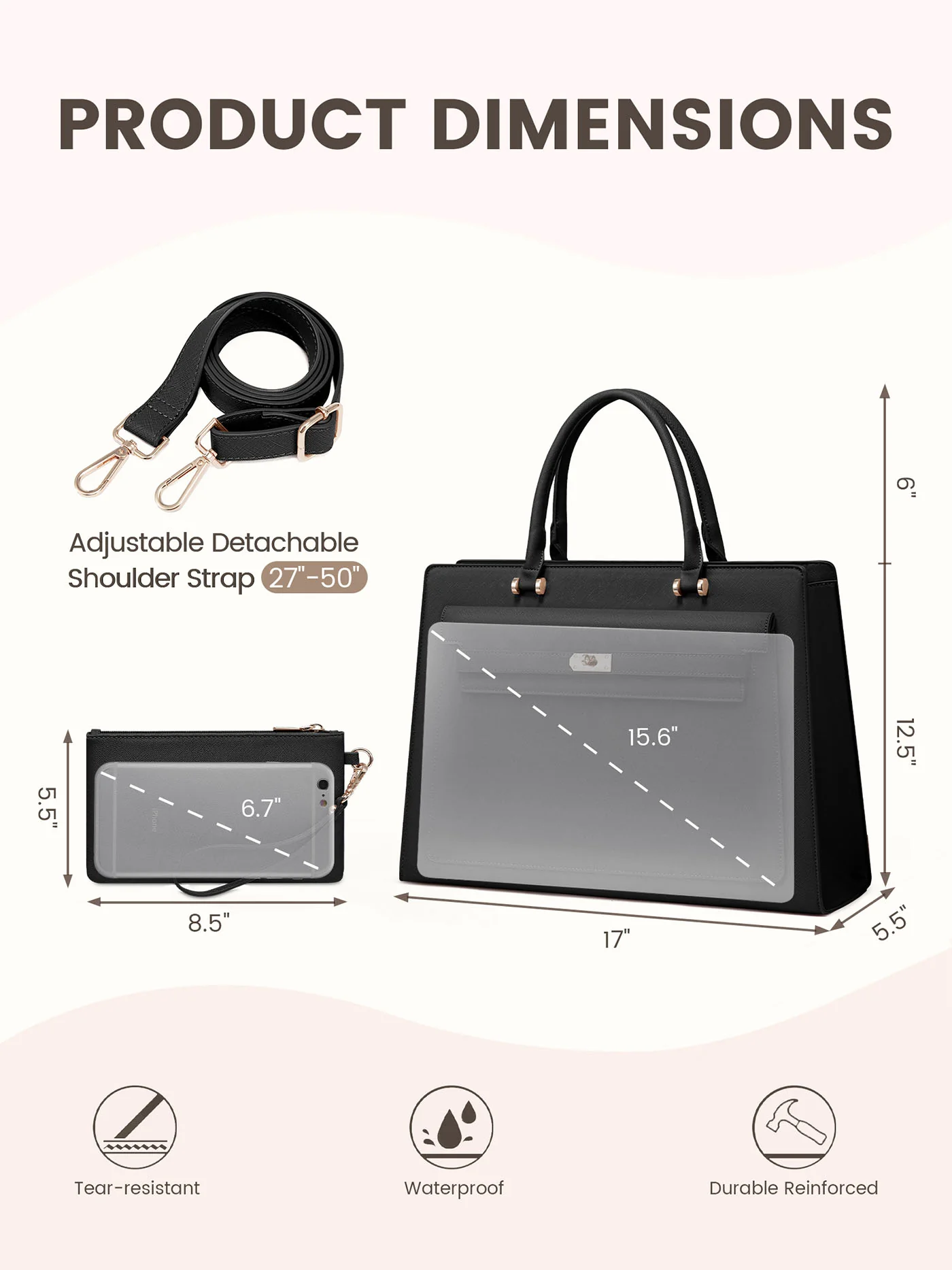 Laptop Tote Work Bag - Image 4