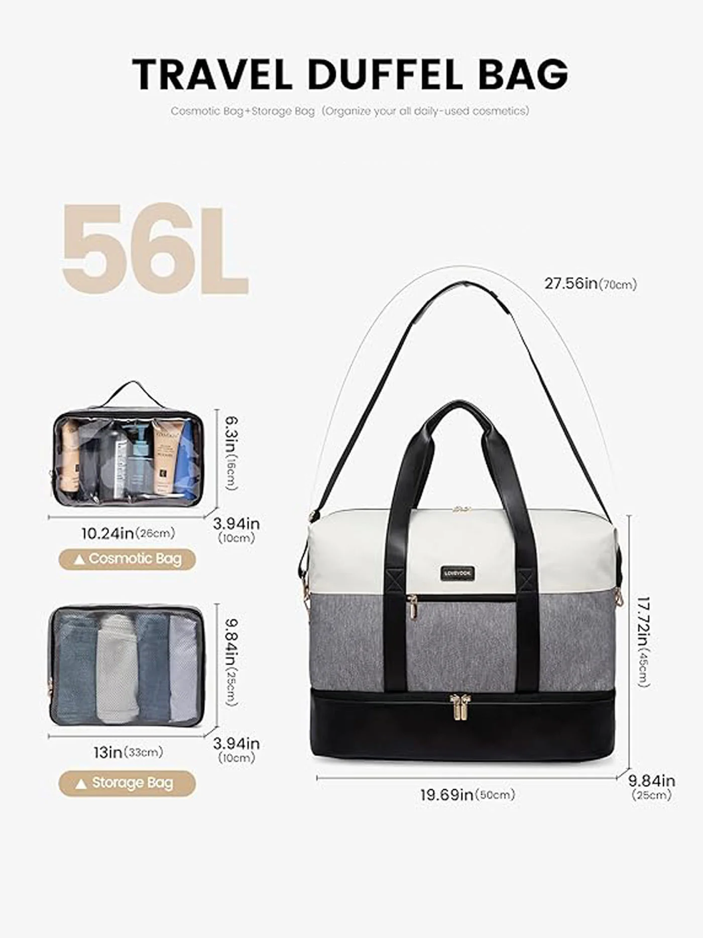 3Pcs Large Travel Duffel Bag - Image 4